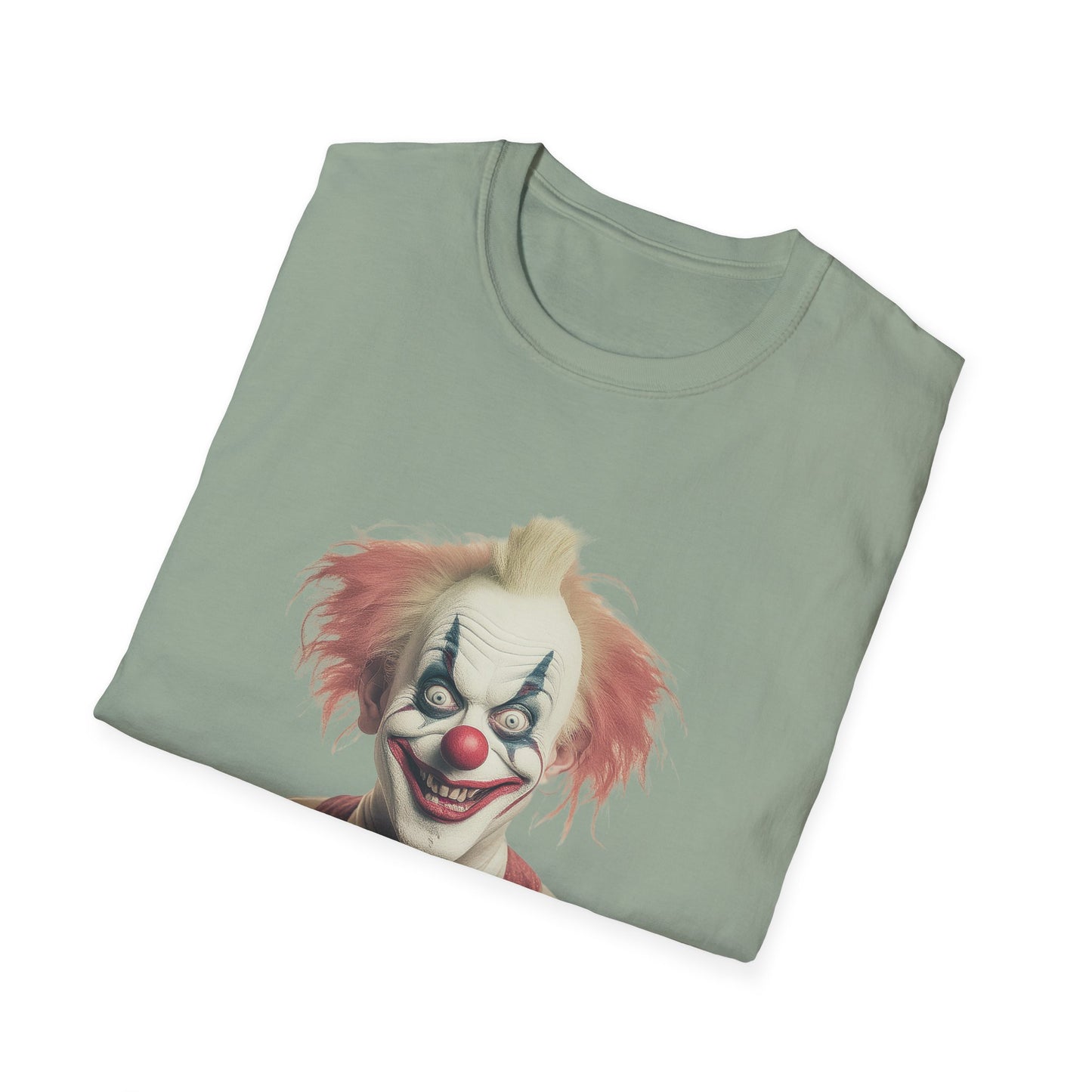 Clown Shirt, T Shirt with Clown, Funny Man Shirt, Tee Shirt with Funny Man, Circus Shirt, Shirt with Circus, Scary Man Shirt, Shirt with Scary Man