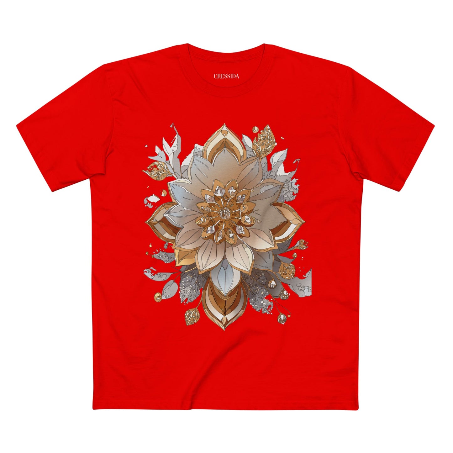 Floral Shirt, Shirt with Flower, Tee Shirt with Antique Flower