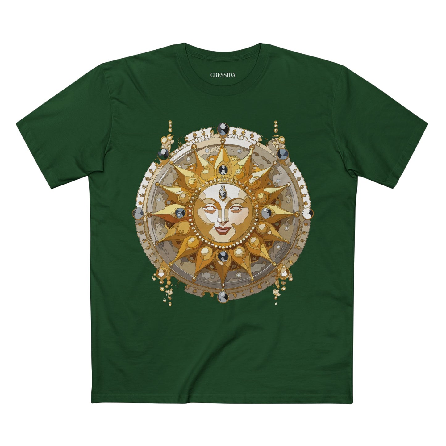 Sun Shirt, Shirt with Sun, Tee Shirt with Gold Sun