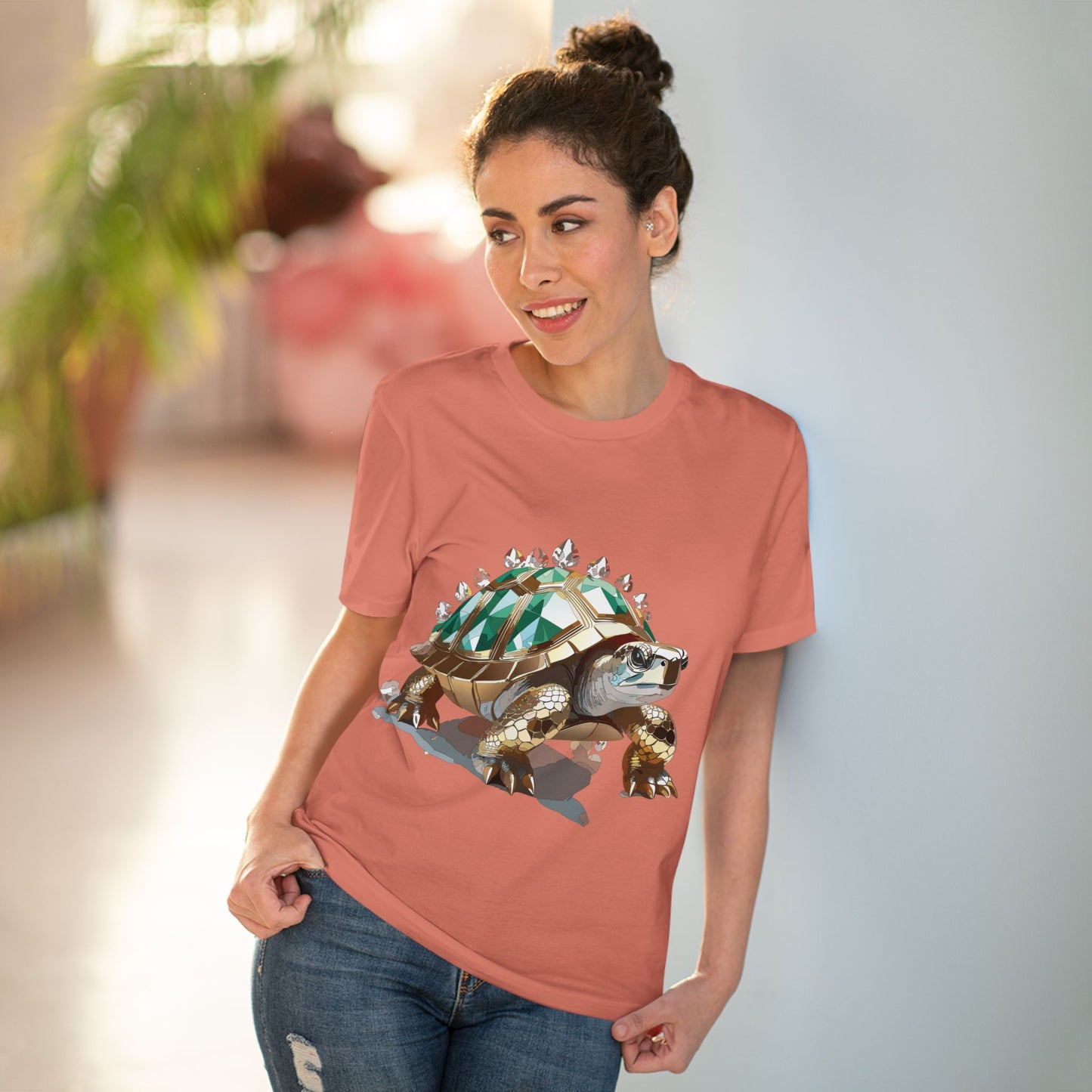 Organic T-shirt with Animals - Turtle