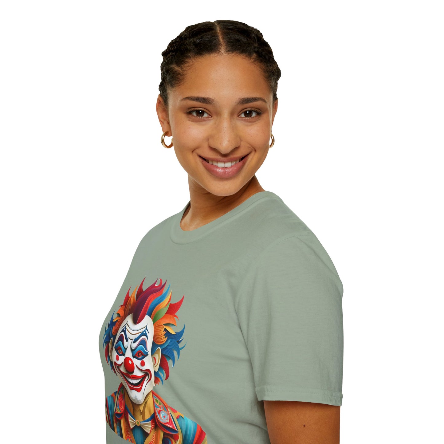 Clown Shirt, T Shirt with Clown, Funny Man Shirt, Tee Shirt with Funny Man, Circus Shirt, Shirt with Circus, Scary Man Shirt, Shirt with Scary Man