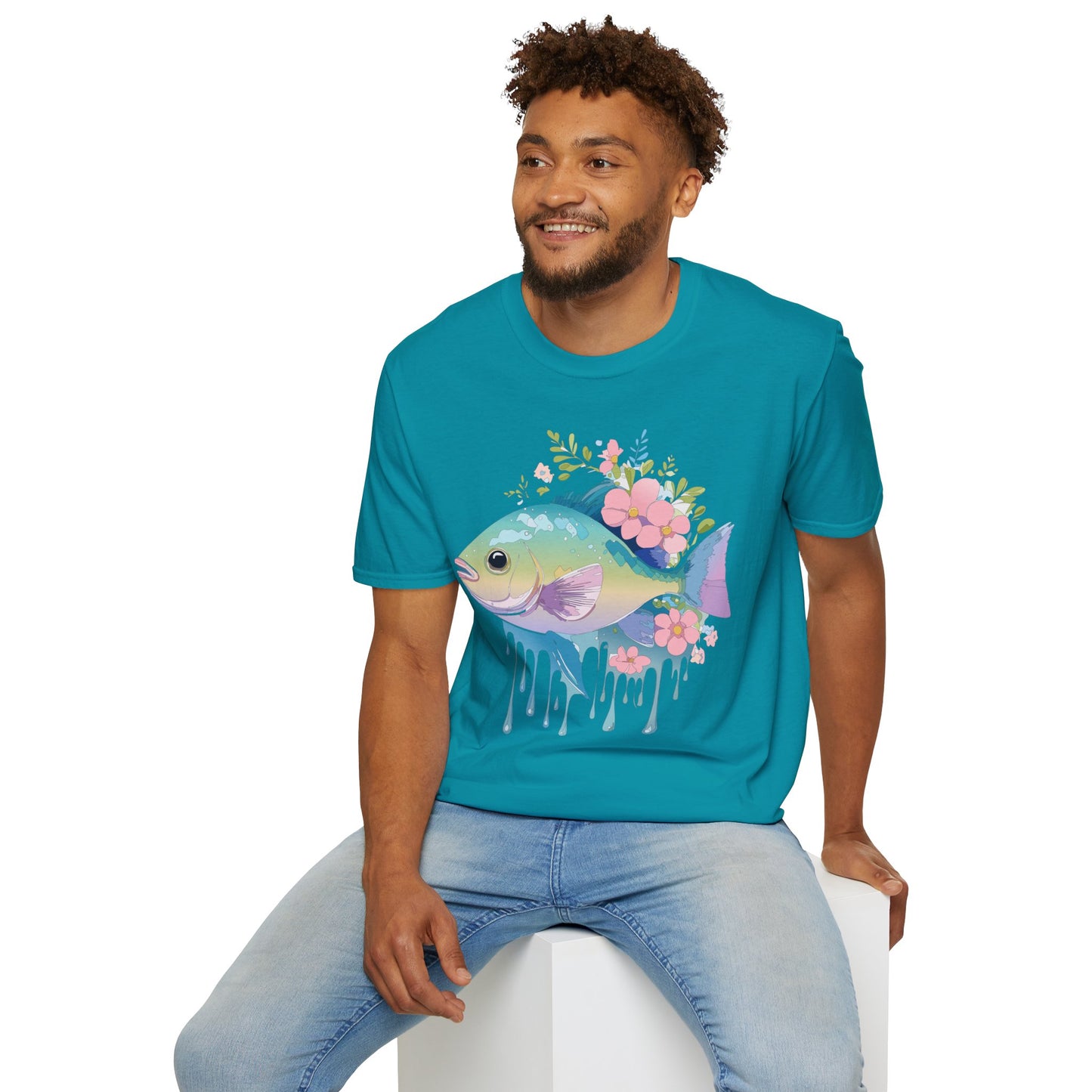 Fish Art Design Shirt, T Shirt with Fish, Graphic Shirt, Tee Shirt with Graphic Design, Shirt with Fish Graphic Art