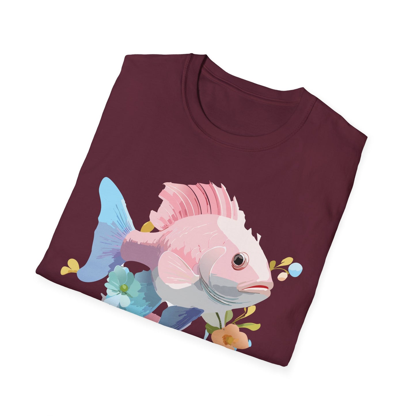Fish Art Design Shirt, T Shirt with Fish, Graphic Shirt, Tee Shirt with Graphic Design, Shirt with Fish Graphic Art