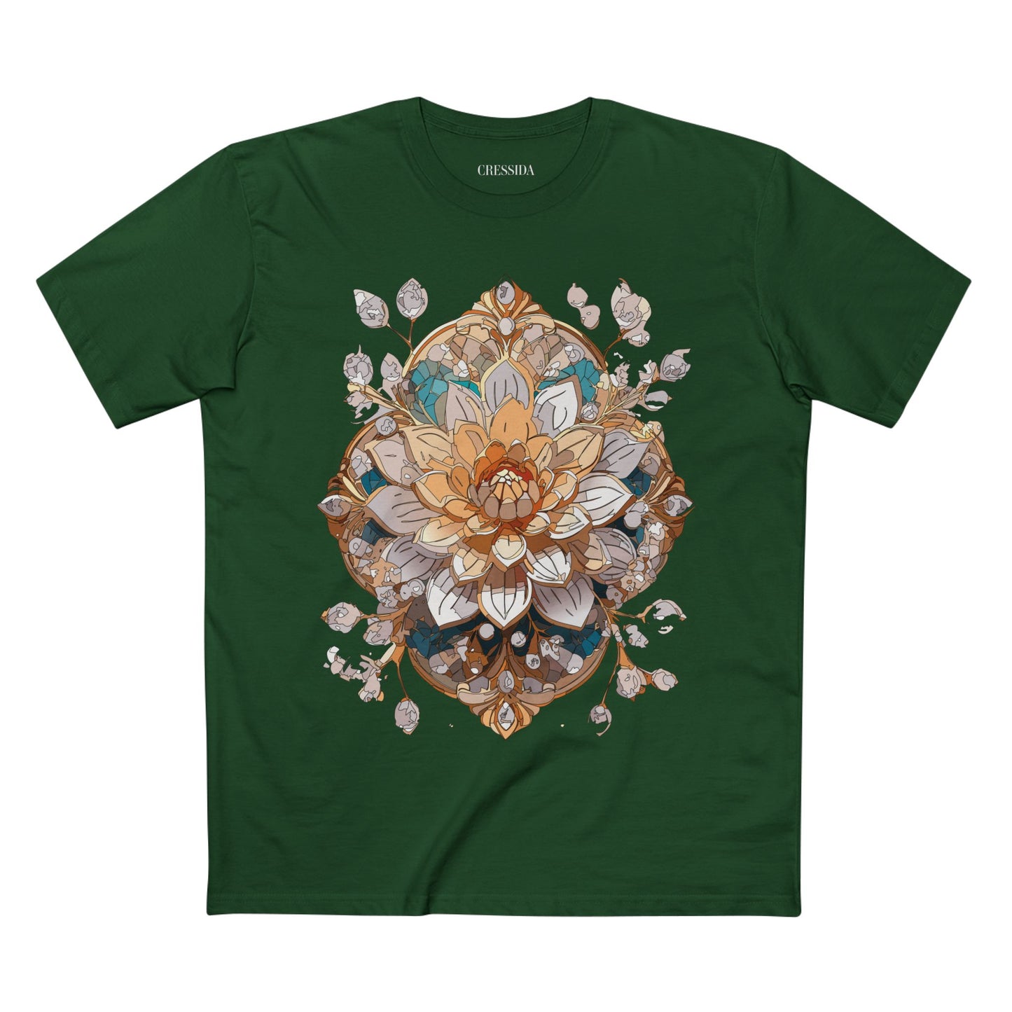 Floral Shirt, Shirt with Flower, Tee Shirt with Antique Flower