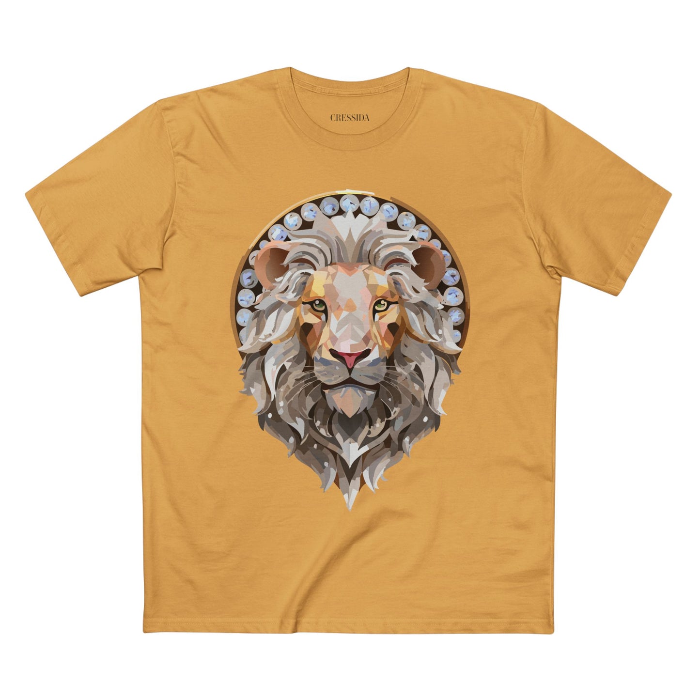 Unisex Animal Print Tee With Antique Medallion Art Design Graphic