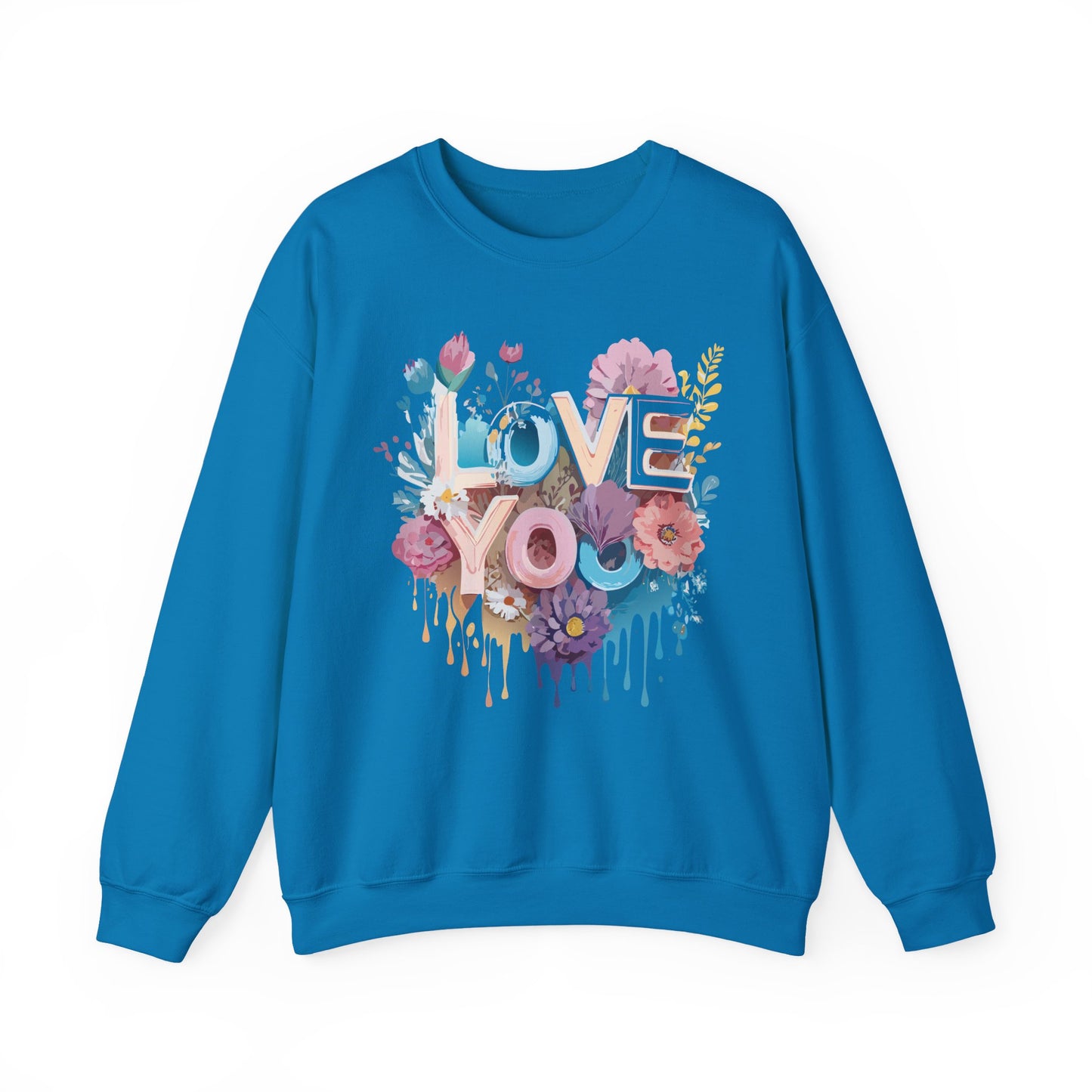 Floral Love Sweatshirt, Valentine's Day Sweatshirt, Love Flower Sweatshirt