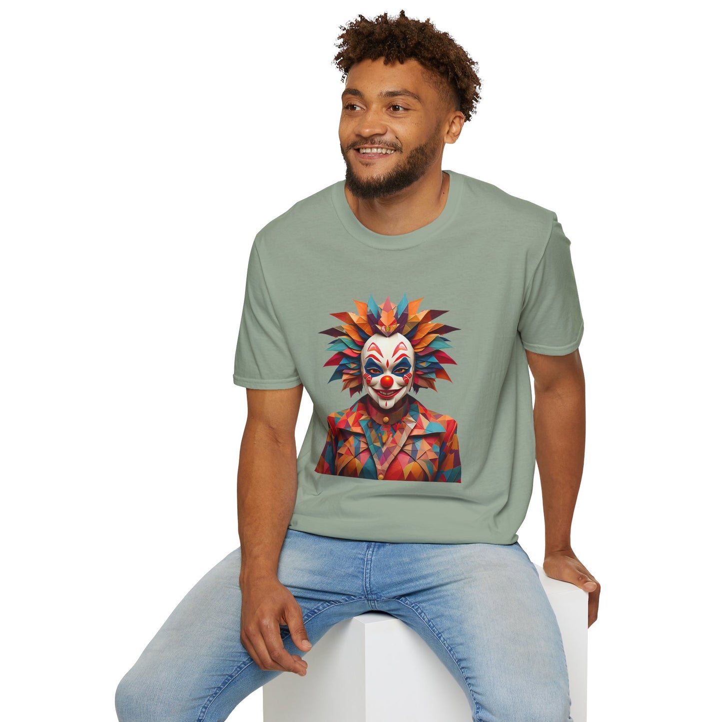 Clown Shirt, T Shirt with Clown, Funny Man Shirt, Tee Shirt with Funny Man, Circus Shirt, Shirt with Circus, Scary Man Shirt, Shirt with Scary Man