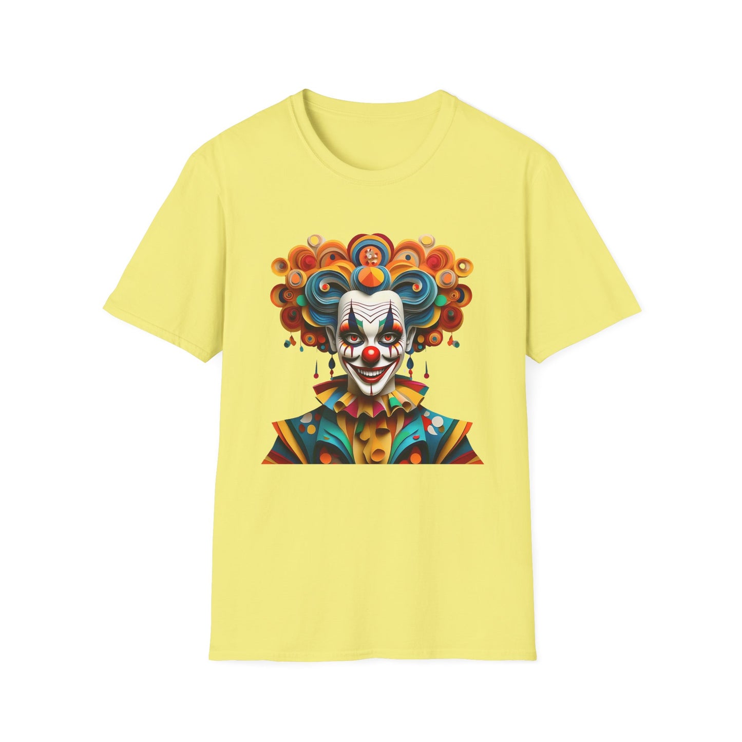 Clown Shirt, T Shirt with Clown, Funny Man Shirt, Tee Shirt with Funny Man, Circus Shirt, Shirt with Circus, Scary Man Shirt, Shirt with Scary Man