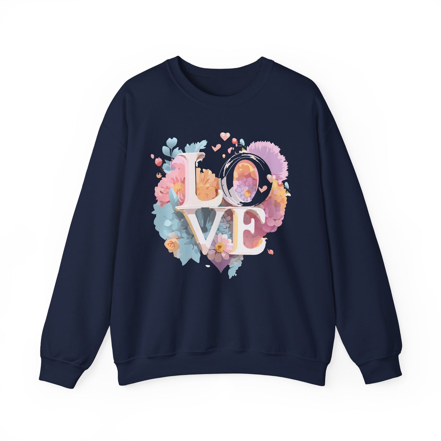 Floral Love Sweatshirt, Valentine's Day Sweatshirt, Love Flower Sweatshirt