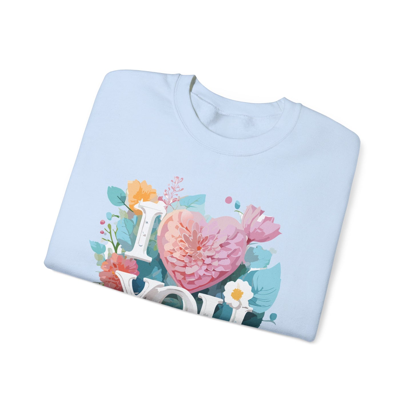 Floral Love Sweatshirt, Valentine's Day Sweatshirt, Love Flower Sweatshirt