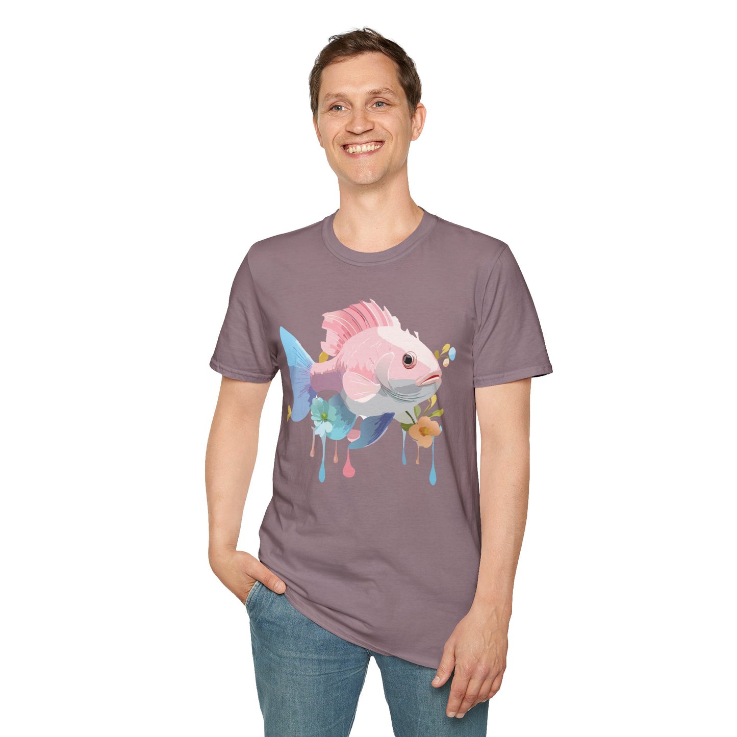 Fish Art Design Shirt, T Shirt with Fish, Graphic Shirt, Tee Shirt with Graphic Design, Shirt with Fish Graphic Art