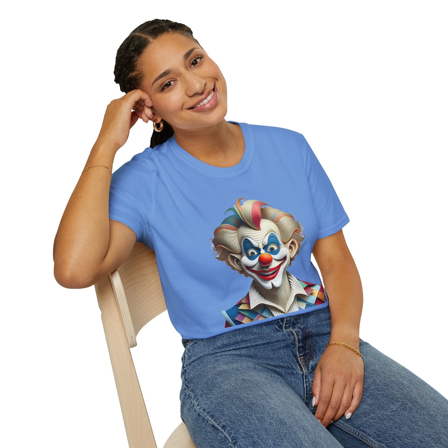 Clown Shirt, T Shirt with Clown, Funny Man Shirt, Tee Shirt with Funny Man, Circus Shirt, Shirt with Circus, Scary Man Shirt, Shirt with Scary Man
