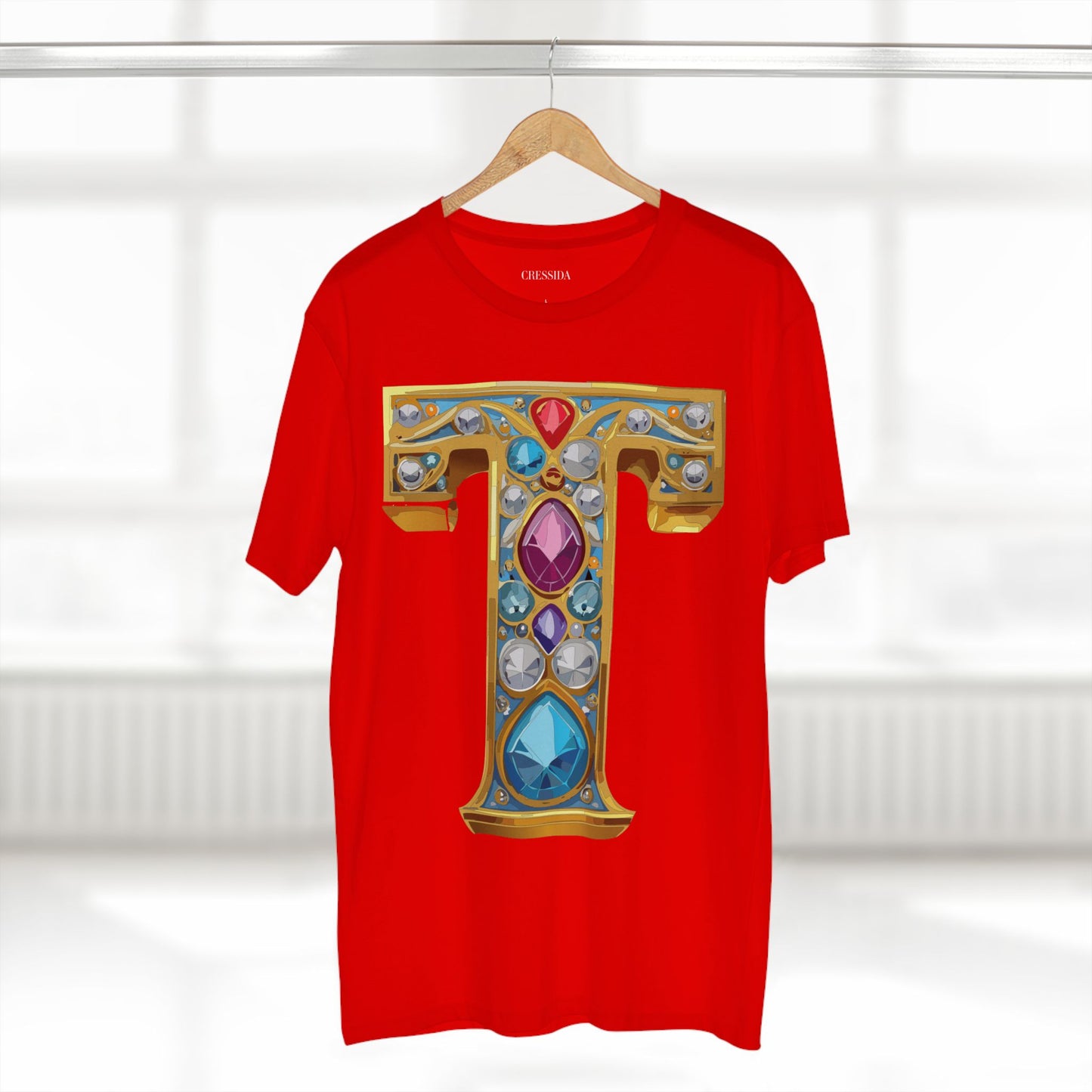 Letter Shirt, Shirt with Letters, Tee Shirt with Gold Letters