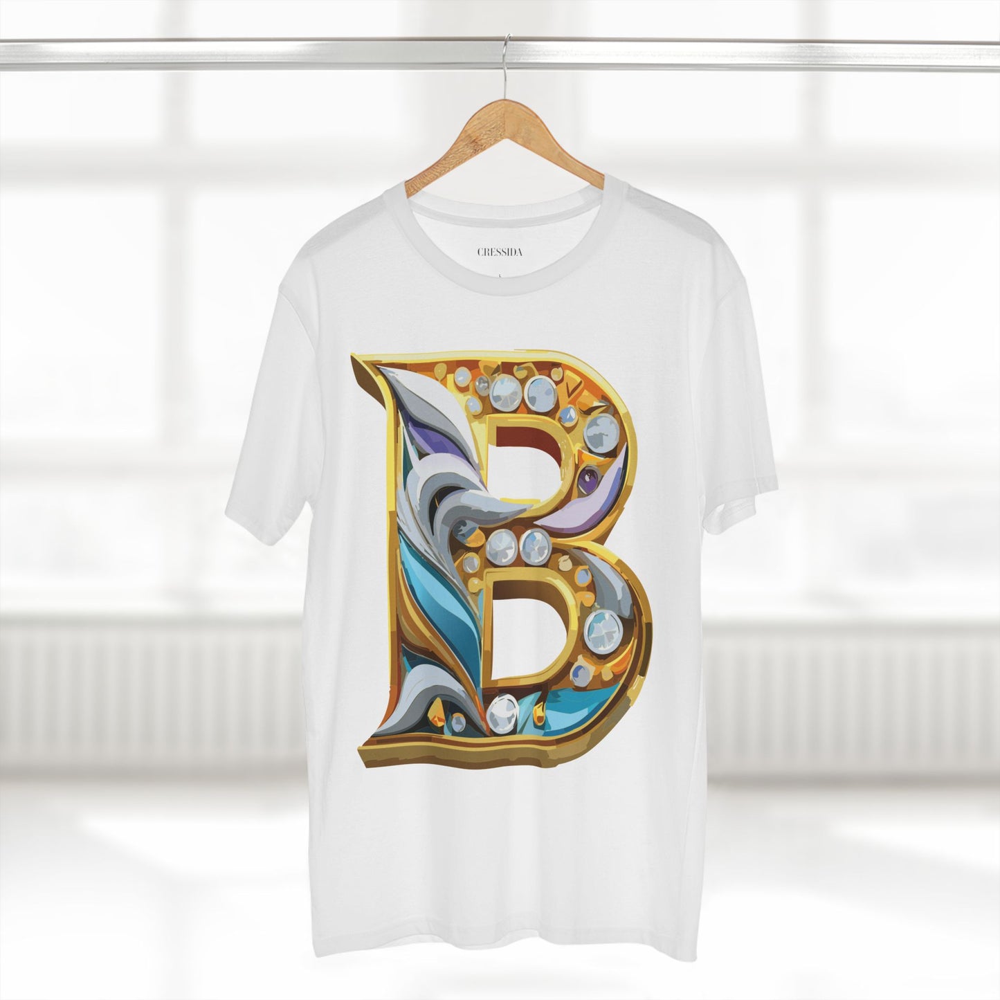Letter Shirt, Shirt with Letters, Tee Shirt with Gold Letters