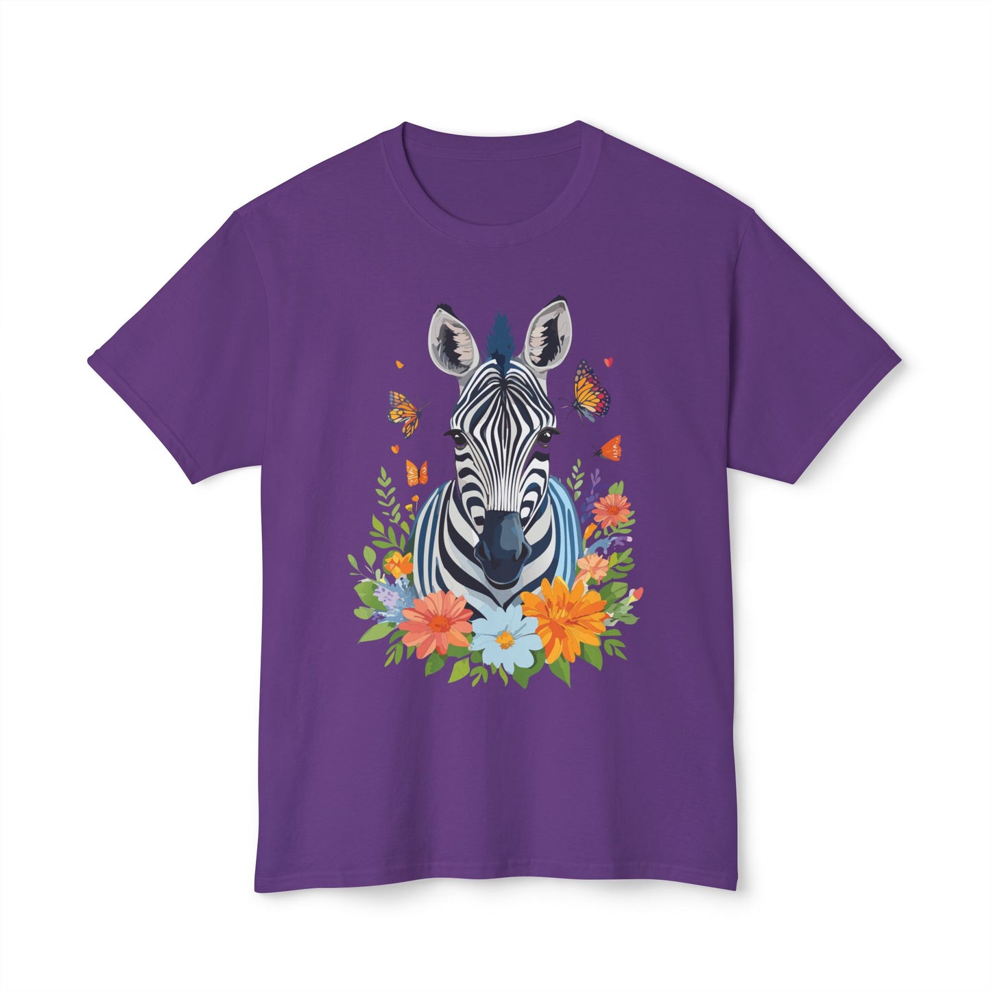 Zebra T-Shirt, Vintage Zebra Tee, Floral Tees, Zebra Art Design Shirt, Tee Shirt with Zebra 8