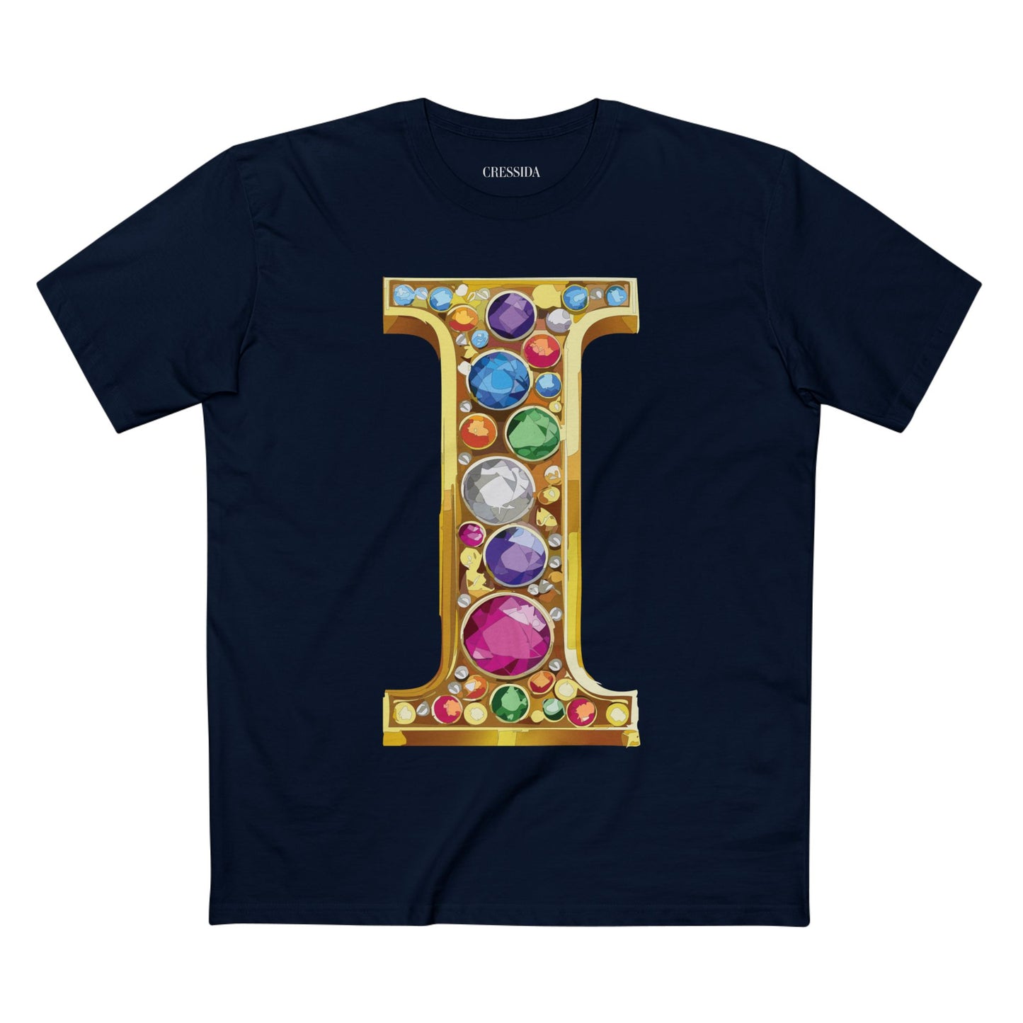 Letter Shirt, Shirt with Letters, Tee Shirt with Gold Letters