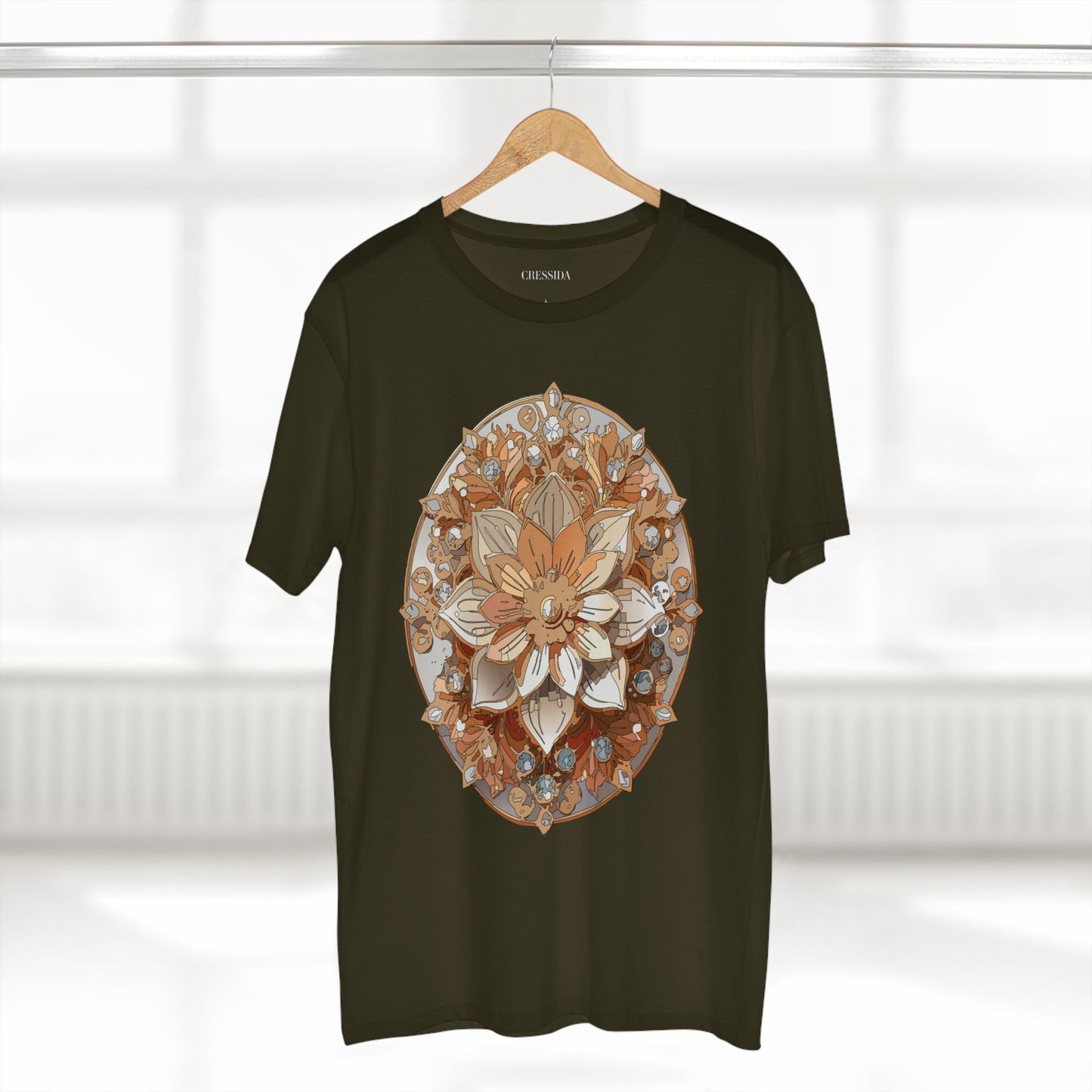 Floral Shirt, Shirt with Flower, Tee Shirt with Antique Flower