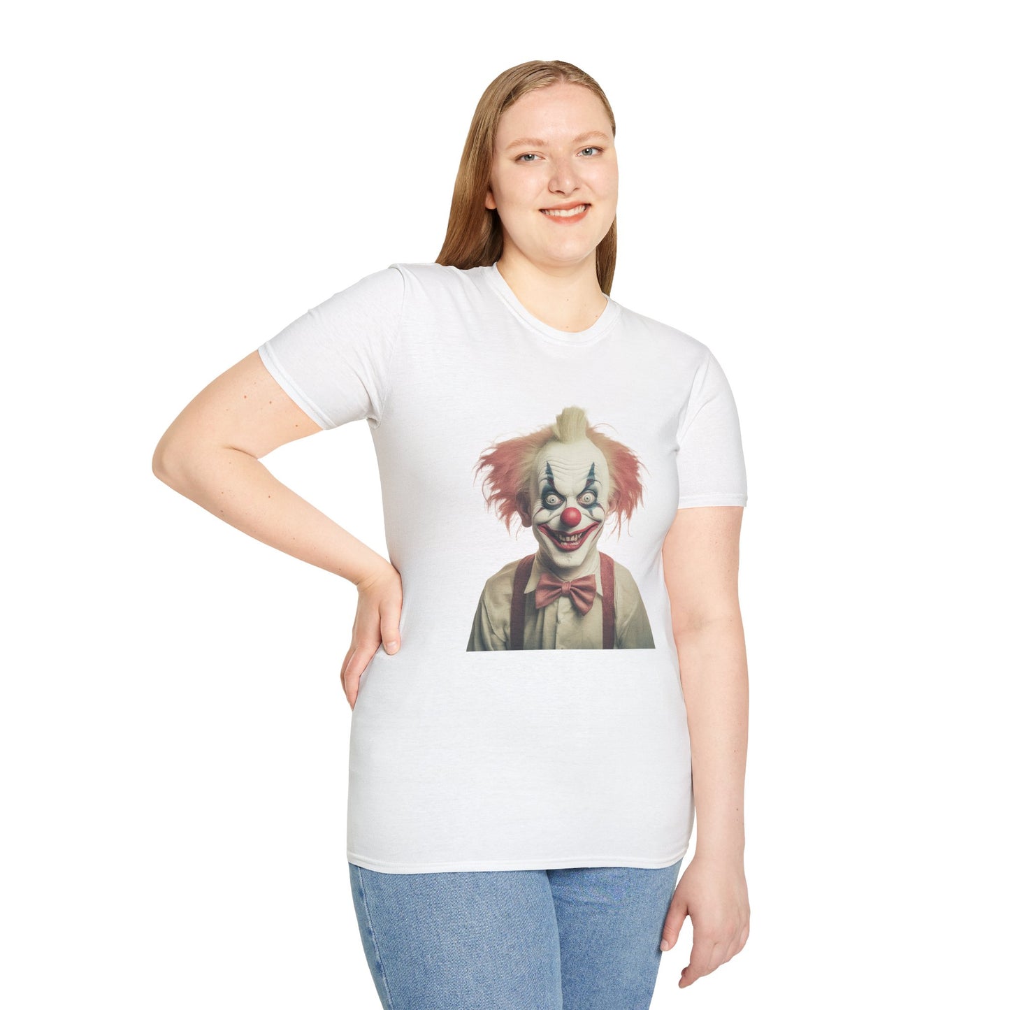 Clown Shirt, T Shirt with Clown, Funny Man Shirt, Tee Shirt with Funny Man, Circus Shirt, Shirt with Circus, Scary Man Shirt, Shirt with Scary Man