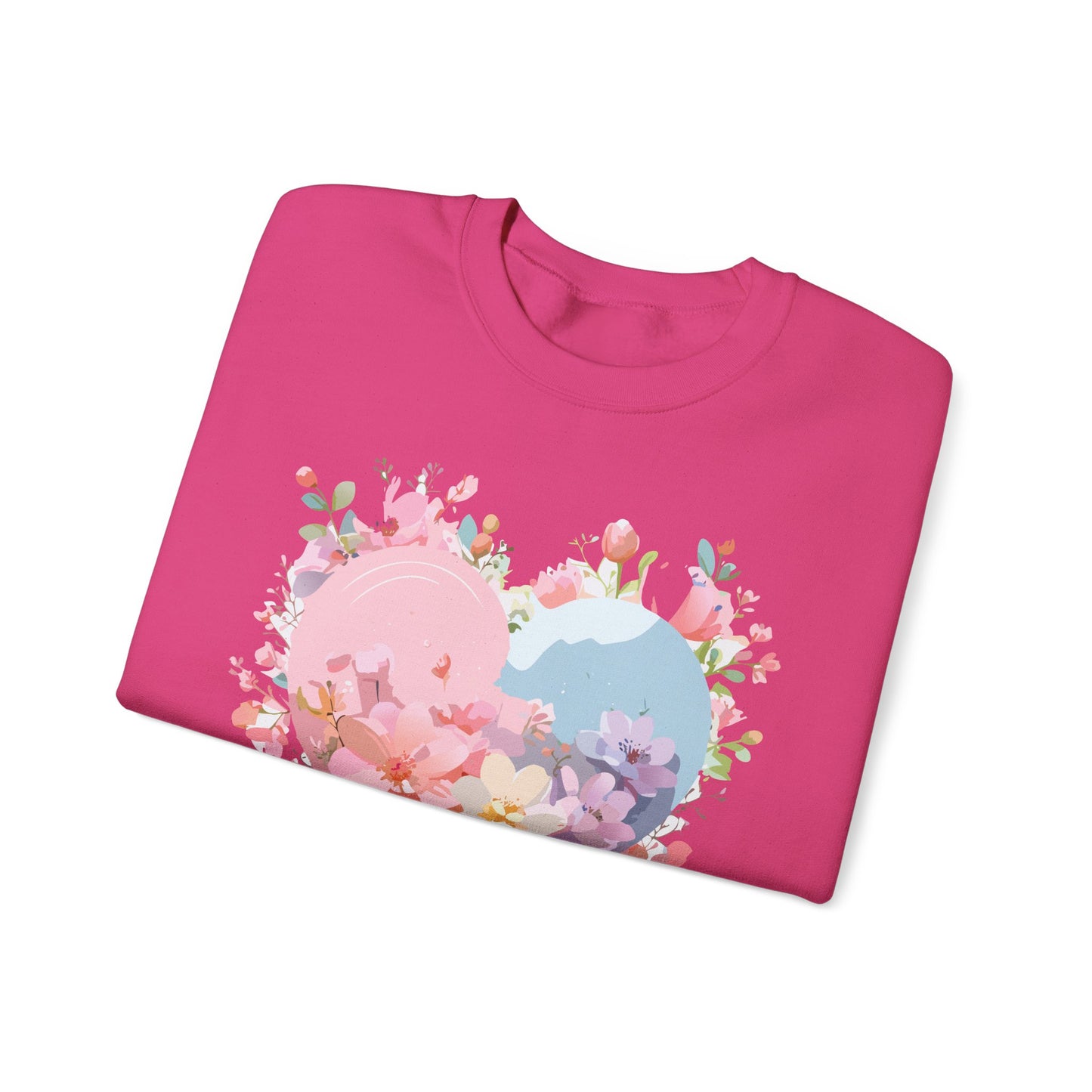 Floral Heart Sweatshirt, Floral Love Sweatshirt, Valentine's Day Sweatshirt, Heart Floral Sweatshirt