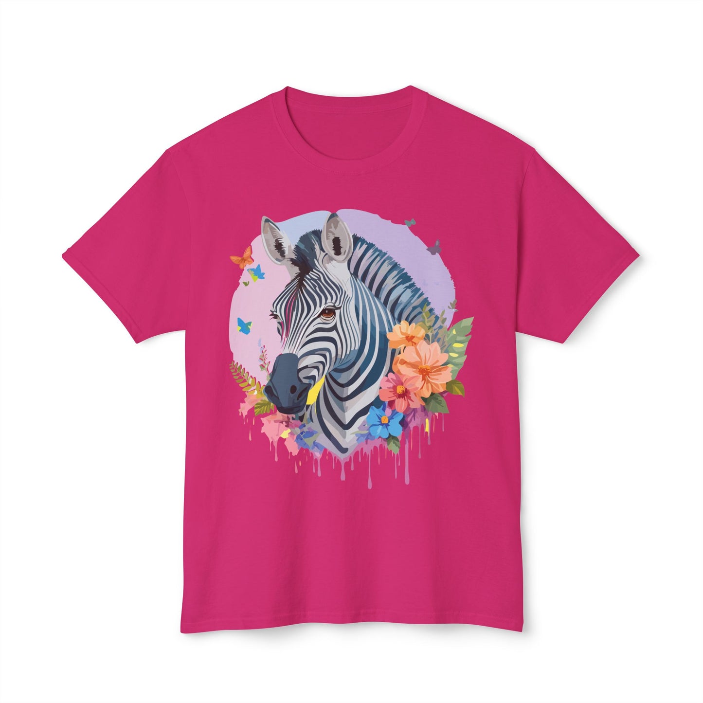 Zebra T-Shirt, Vintage Zebra Tee, Floral Tees, Zebra Art Design Shirt, Tee Shirt with Zebra 3