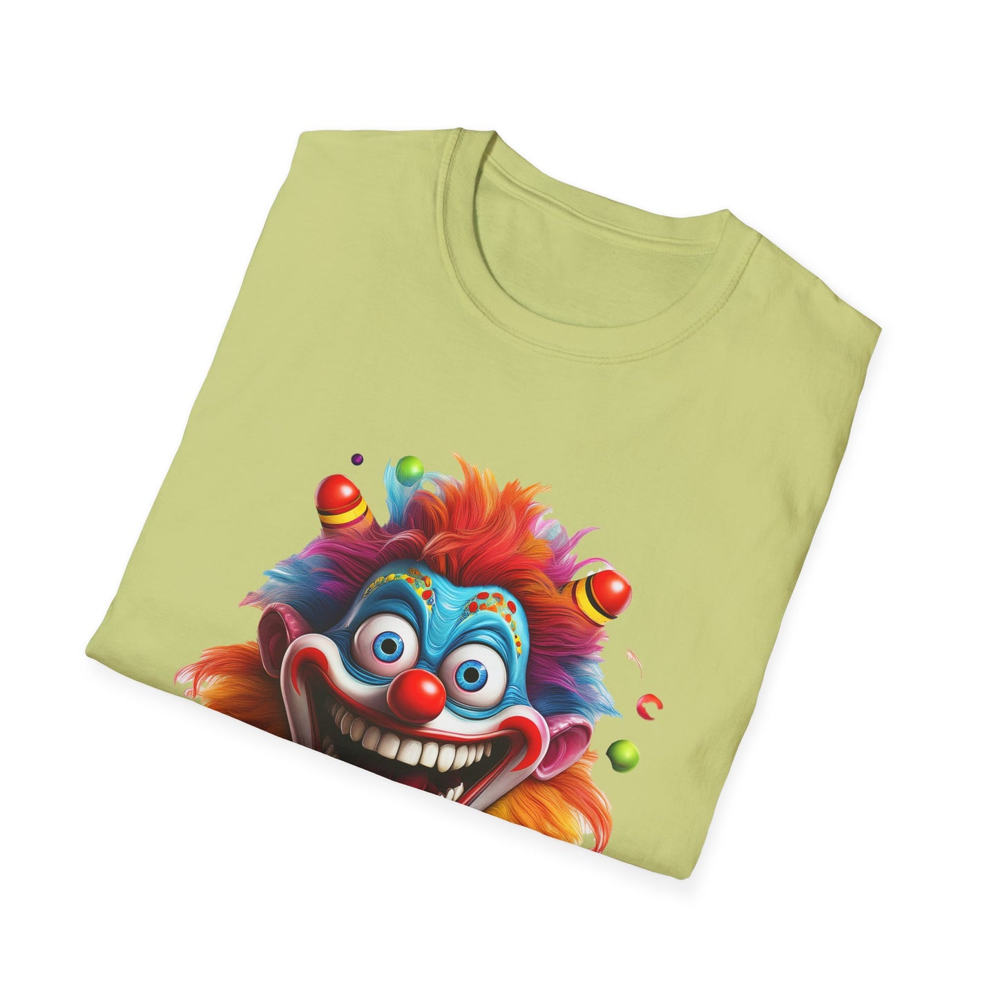 Clown Shirt, T Shirt with Clown, Funny Man Shirt, Tee Shirt with Funny Man, Circus Shirt, Shirt with Circus, Scary Man Shirt, Shirt with Scary Man