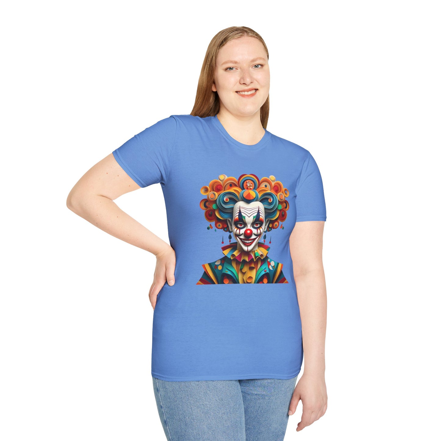 Clown Shirt, T Shirt with Clown, Funny Man Shirt, Tee Shirt with Funny Man, Circus Shirt, Shirt with Circus, Scary Man Shirt, Shirt with Scary Man
