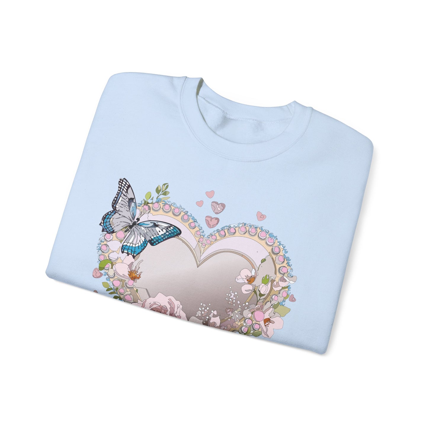 Floral Heart Sweatshirt, Floral Love Sweatshirt, Valentine's Day Sweatshirt, Heart Floral Sweatshirt