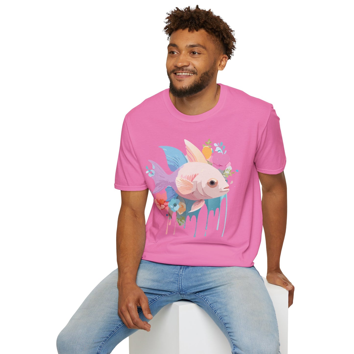 Fish Art Design Shirt, T Shirt with Fish, Graphic Shirt, Tee Shirt with Graphic Design, Shirt with Fish Graphic Art