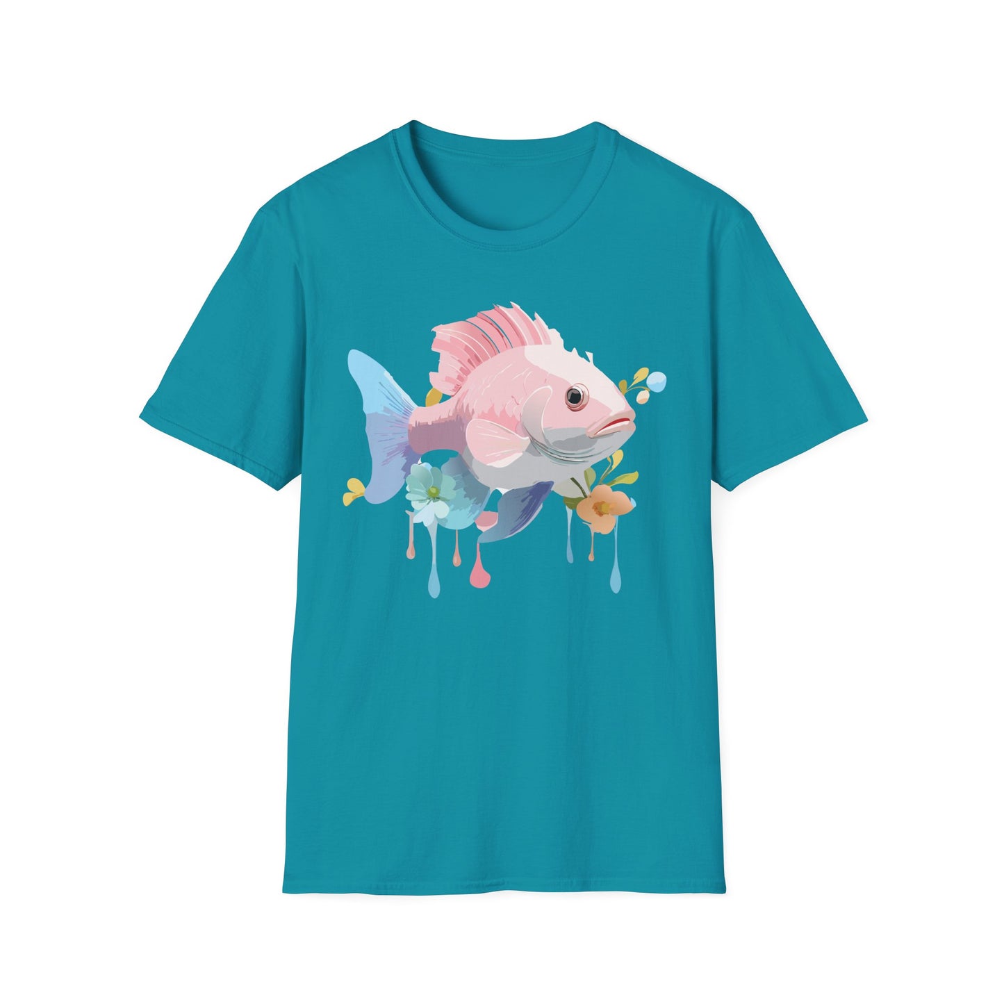Fish Art Design Shirt, T Shirt with Fish, Graphic Shirt, Tee Shirt with Graphic Design, Shirt with Fish Graphic Art