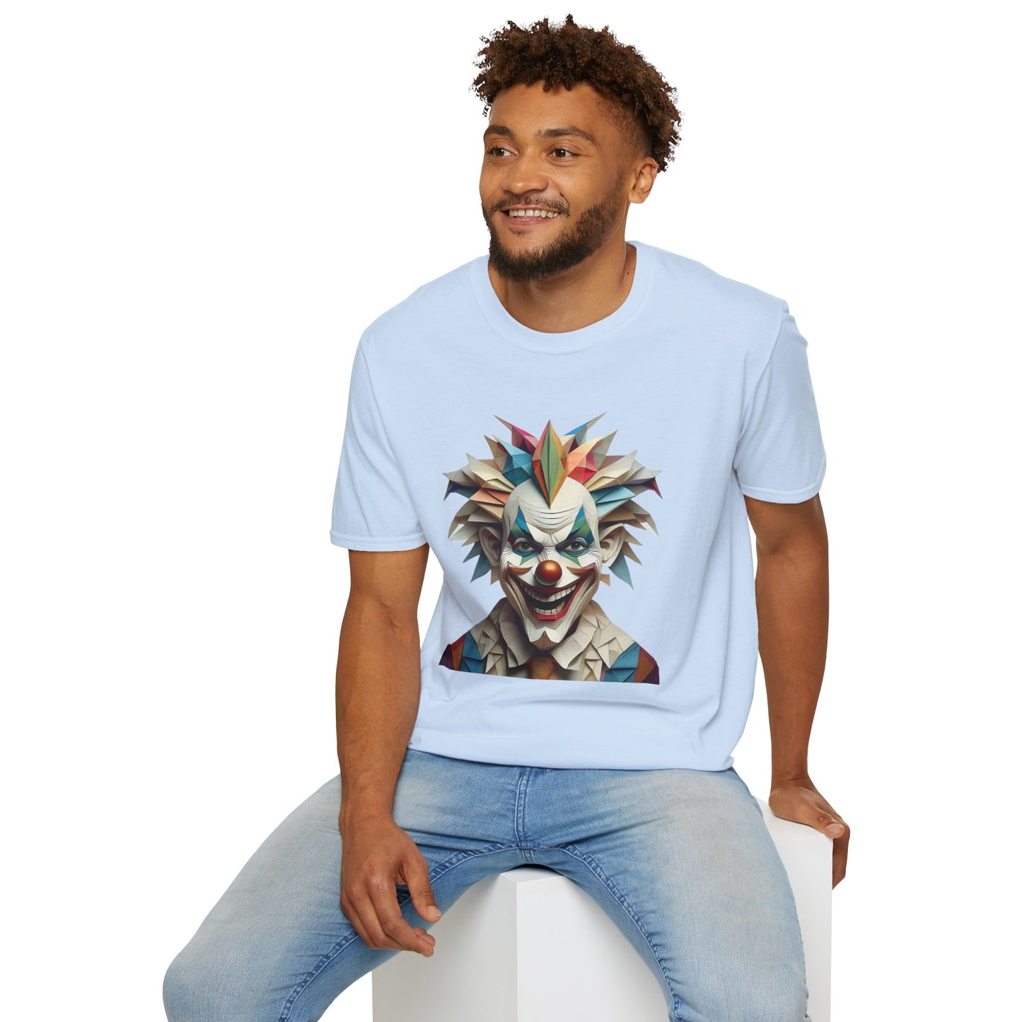 Clown Shirt, T Shirt with Clown, Funny Man Shirt, Tee Shirt with Funny Man, Circus Shirt, Shirt with Circus, Scary Man Shirt, Shirt with Scary Man