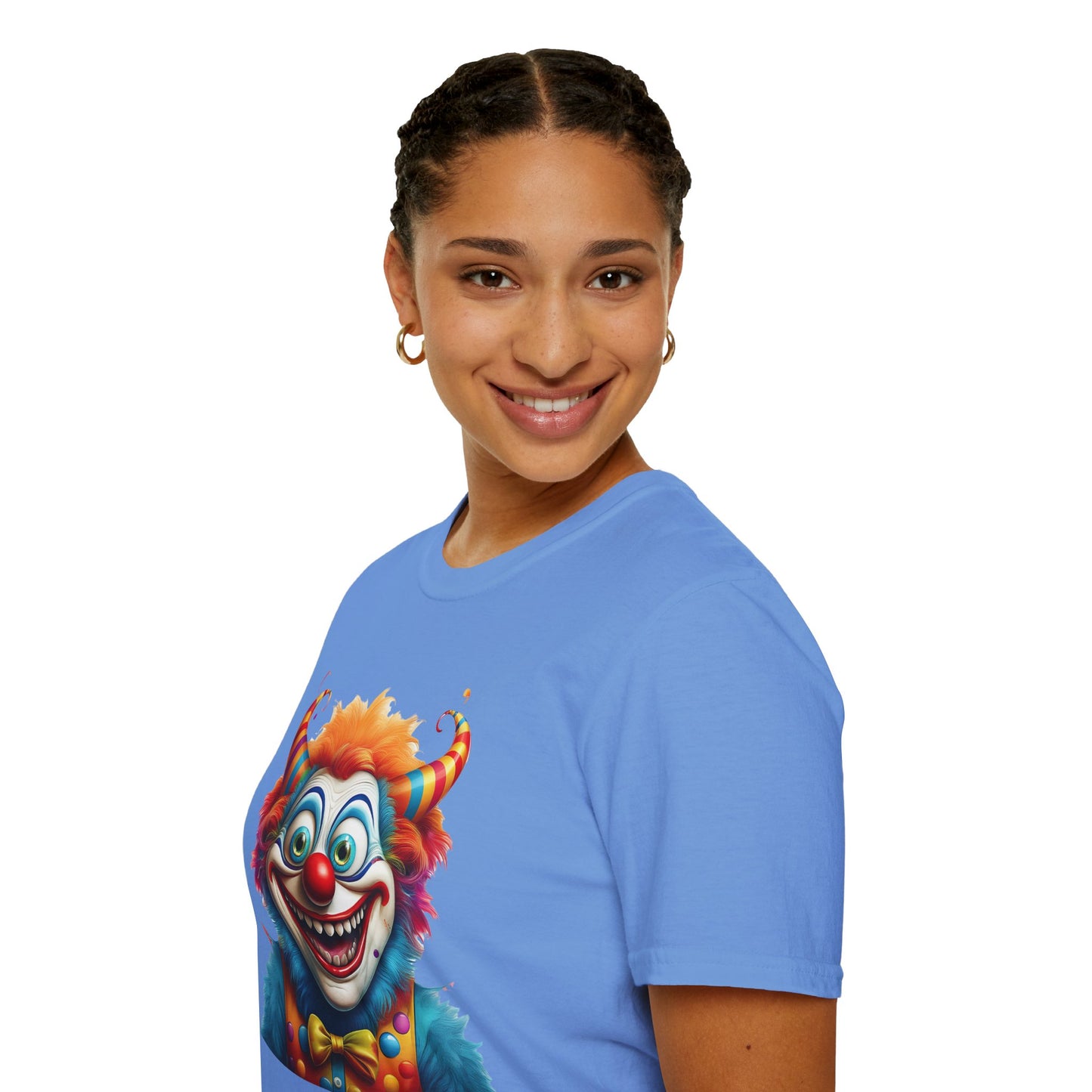 Clown Shirt, T Shirt with Clown, Funny Man Shirt, Tee Shirt with Funny Man, Circus Shirt, Shirt with Circus, Scary Man Shirt, Shirt with Scary Man