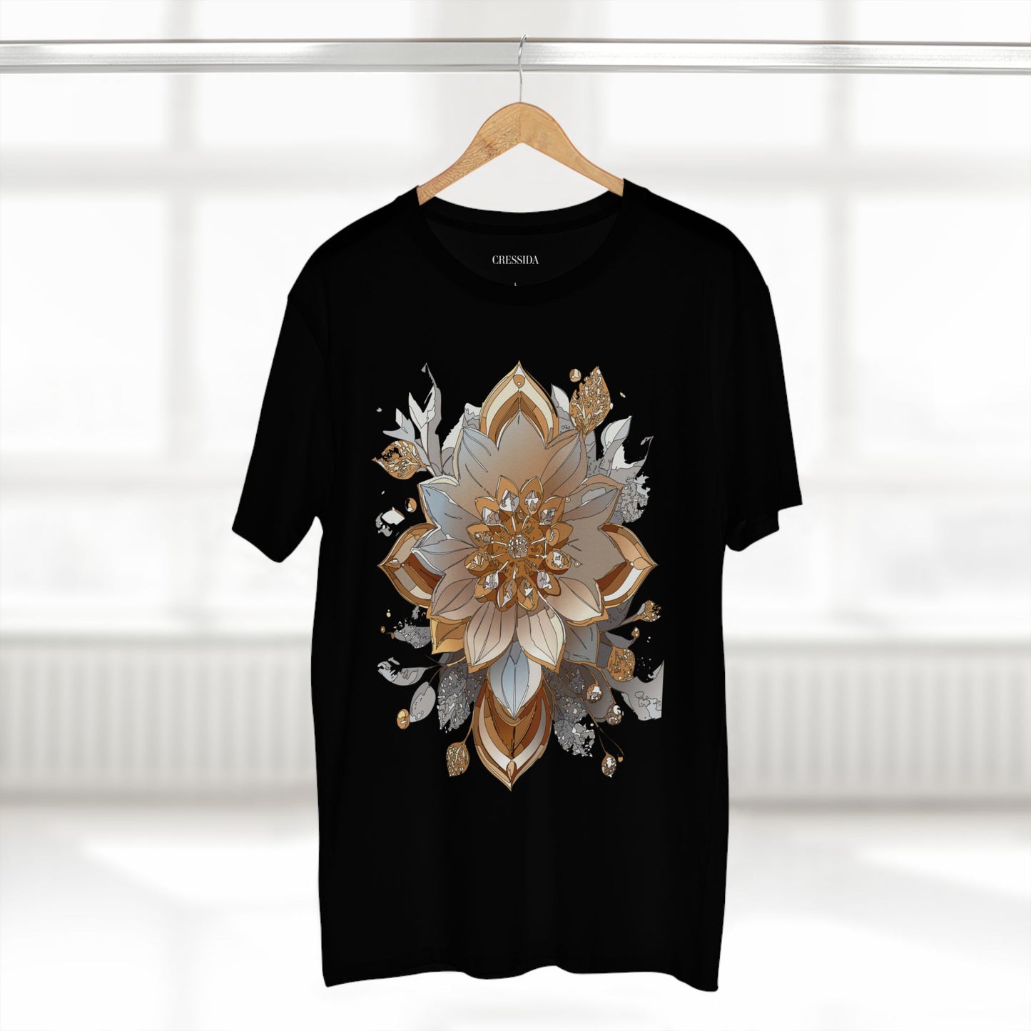 Floral Shirt, Shirt with Flower, Tee Shirt with Antique Flower
