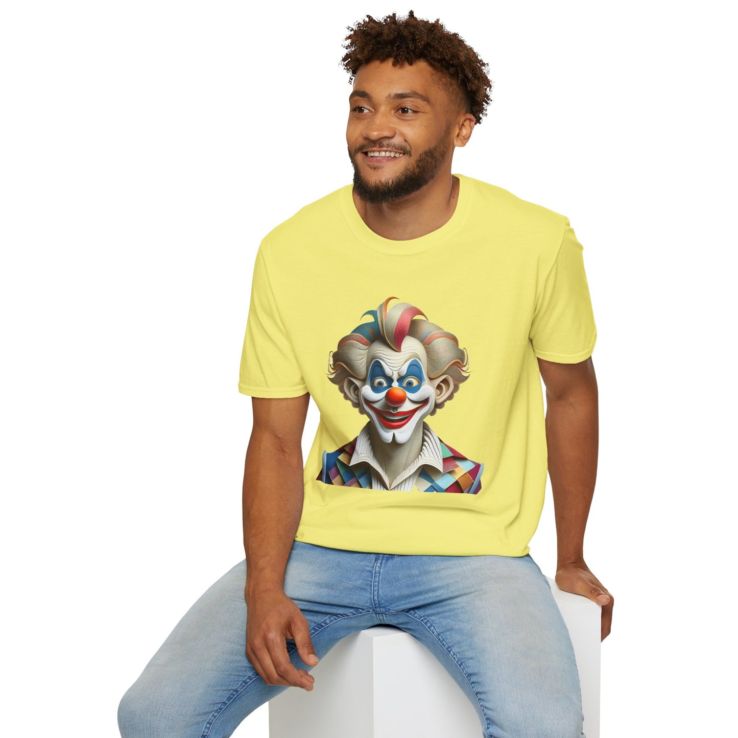 Clown Shirt, T Shirt with Clown, Funny Man Shirt, Tee Shirt with Funny Man, Circus Shirt, Shirt with Circus, Scary Man Shirt, Shirt with Scary Man