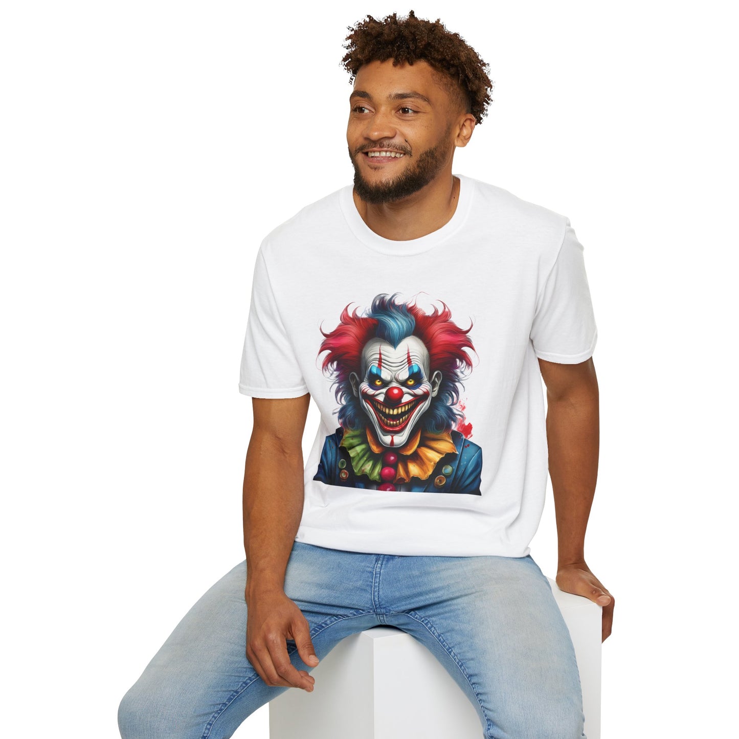 Clown Shirt, T Shirt with Clown, Funny Man Shirt, Tee Shirt with Funny Man, Circus Shirt, Shirt with Circus, Scary Man Shirt, Shirt with Scary Man
