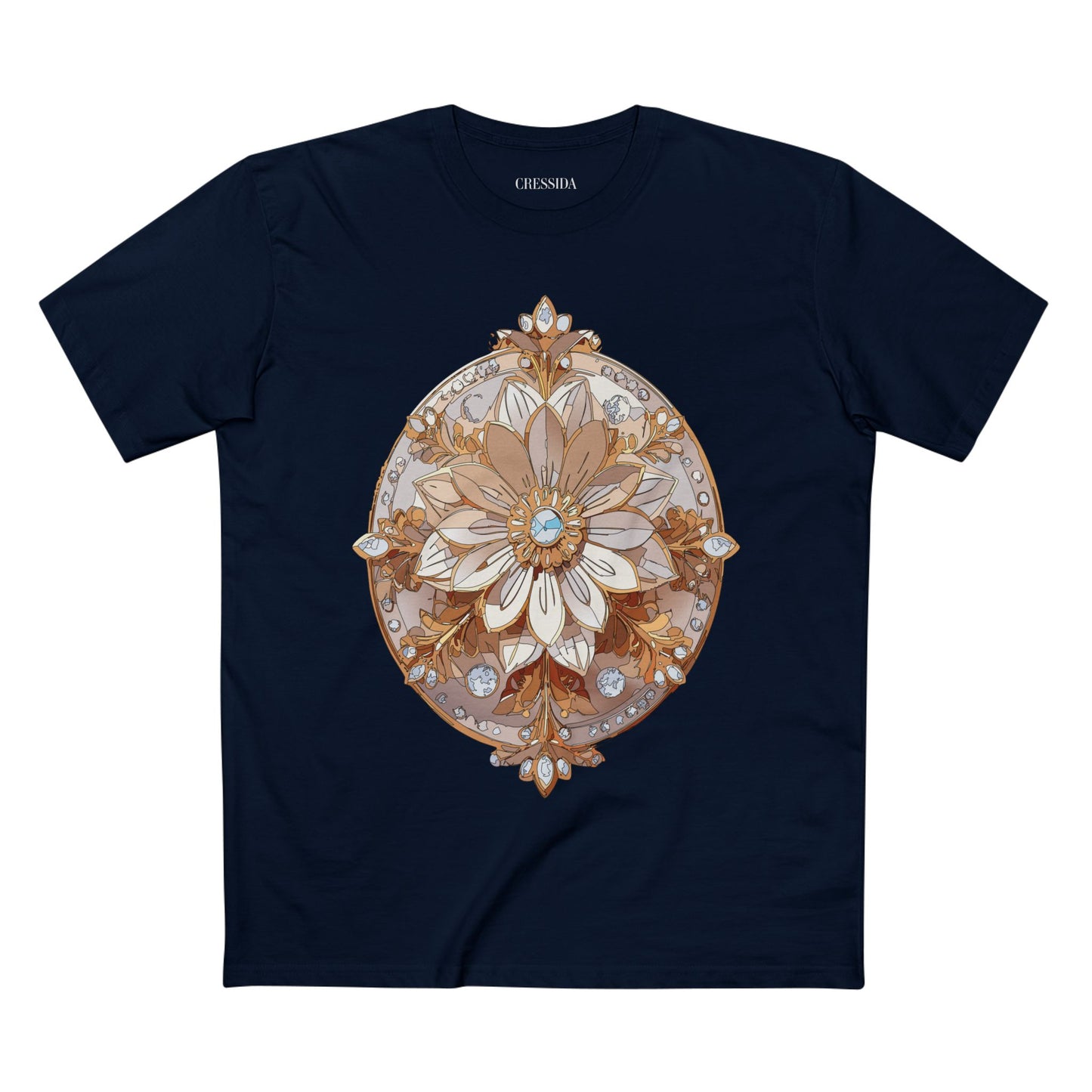 Floral Shirt, Shirt with Flower, Tee Shirt with Antique Flower