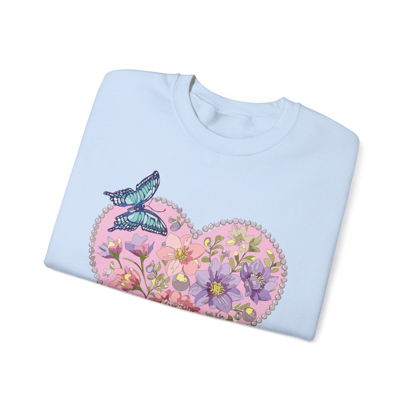Floral Heart Sweatshirt, Floral Love Sweatshirt, Valentine's Day Sweatshirt, Heart Floral Sweatshirt