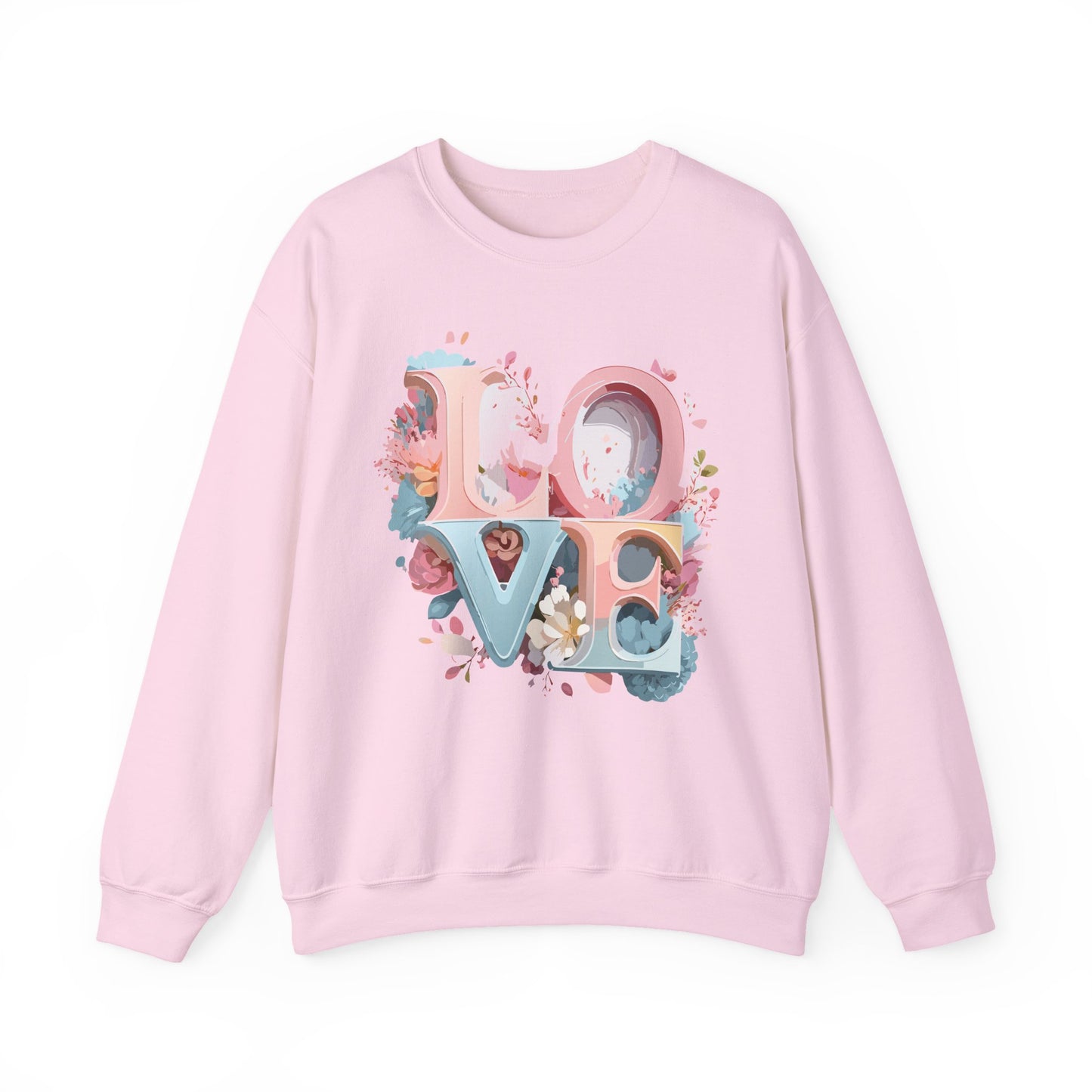 Floral Love Sweatshirt, Valentine's Day Sweatshirt, Love Flower Sweatshirt