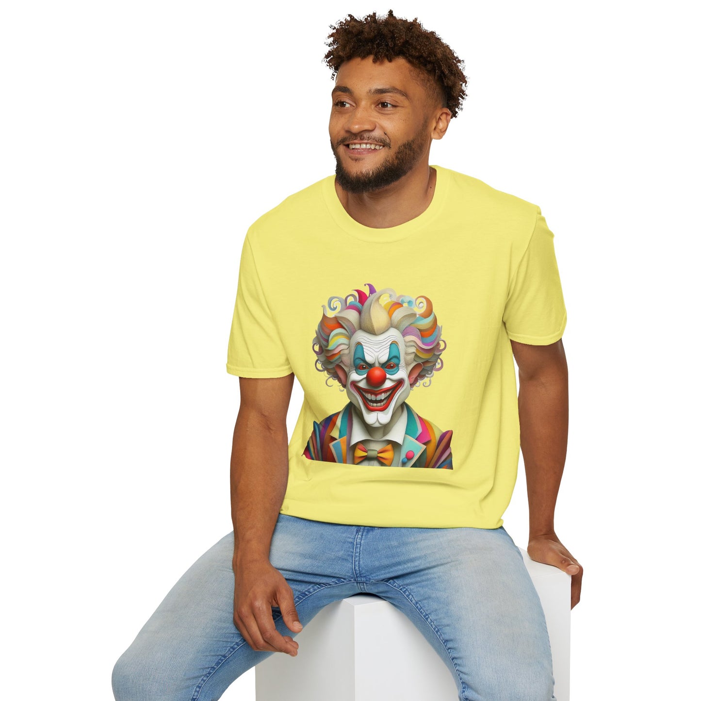 Clown Shirt, T Shirt with Clown, Funny Man Shirt, Tee Shirt with Funny Man, Circus Shirt, Shirt with Circus, Scary Man Shirt, Shirt with Scary Man