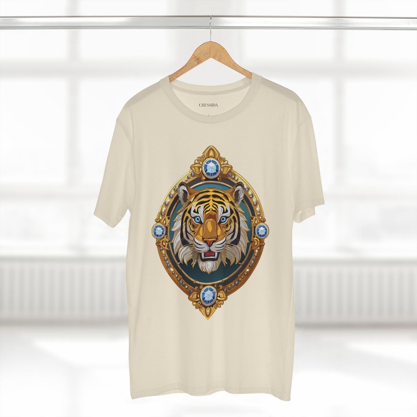 Unisex Premium Cotton Tee Shirt With Antique Animal Medallion Design