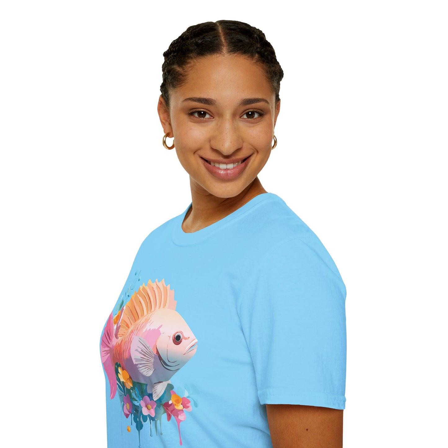 Fish Art Design Shirt, T Shirt with Fish, Graphic Shirt, Tee Shirt with Graphic Design, Shirt with Fish Graphic Art