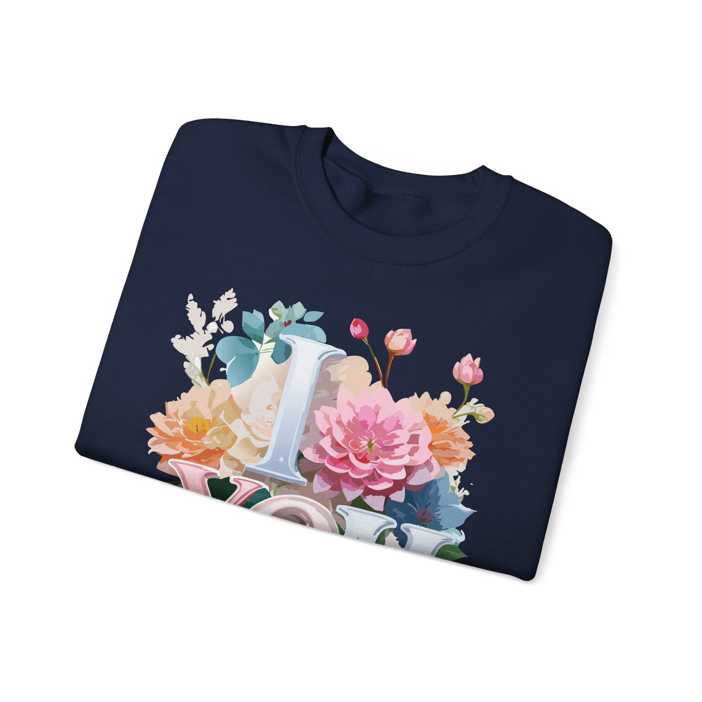 Floral Love Sweatshirt, Valentine's Day Sweatshirt, Love Flower Sweatshirt