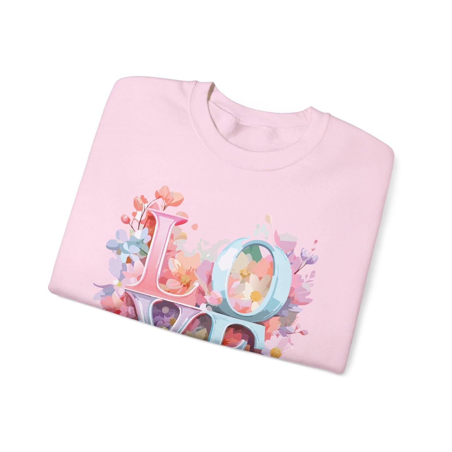 Floral Love Sweatshirt, Valentine's Day Sweatshirt, Love Flower Sweatshirt