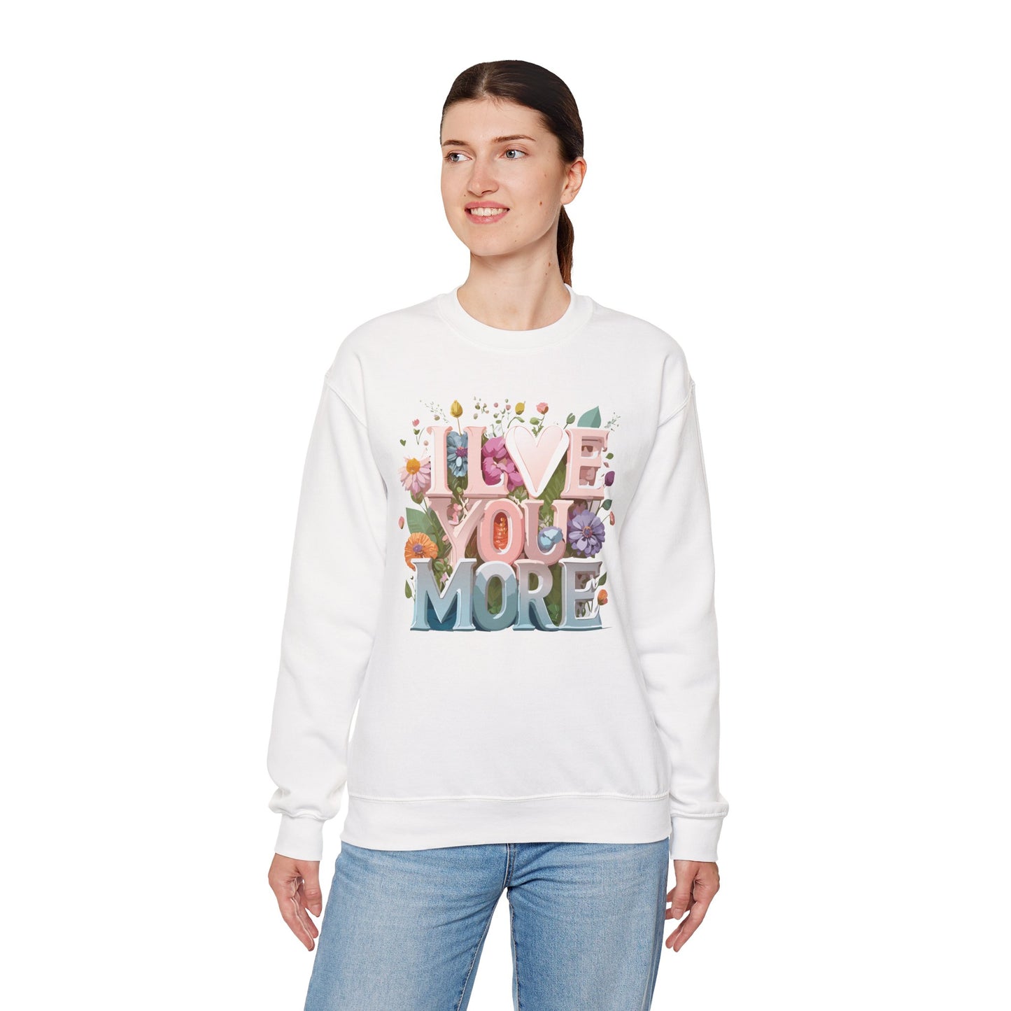 Floral Love Sweatshirt, Valentine's Day Sweatshirt, Love Flower Sweatshirt