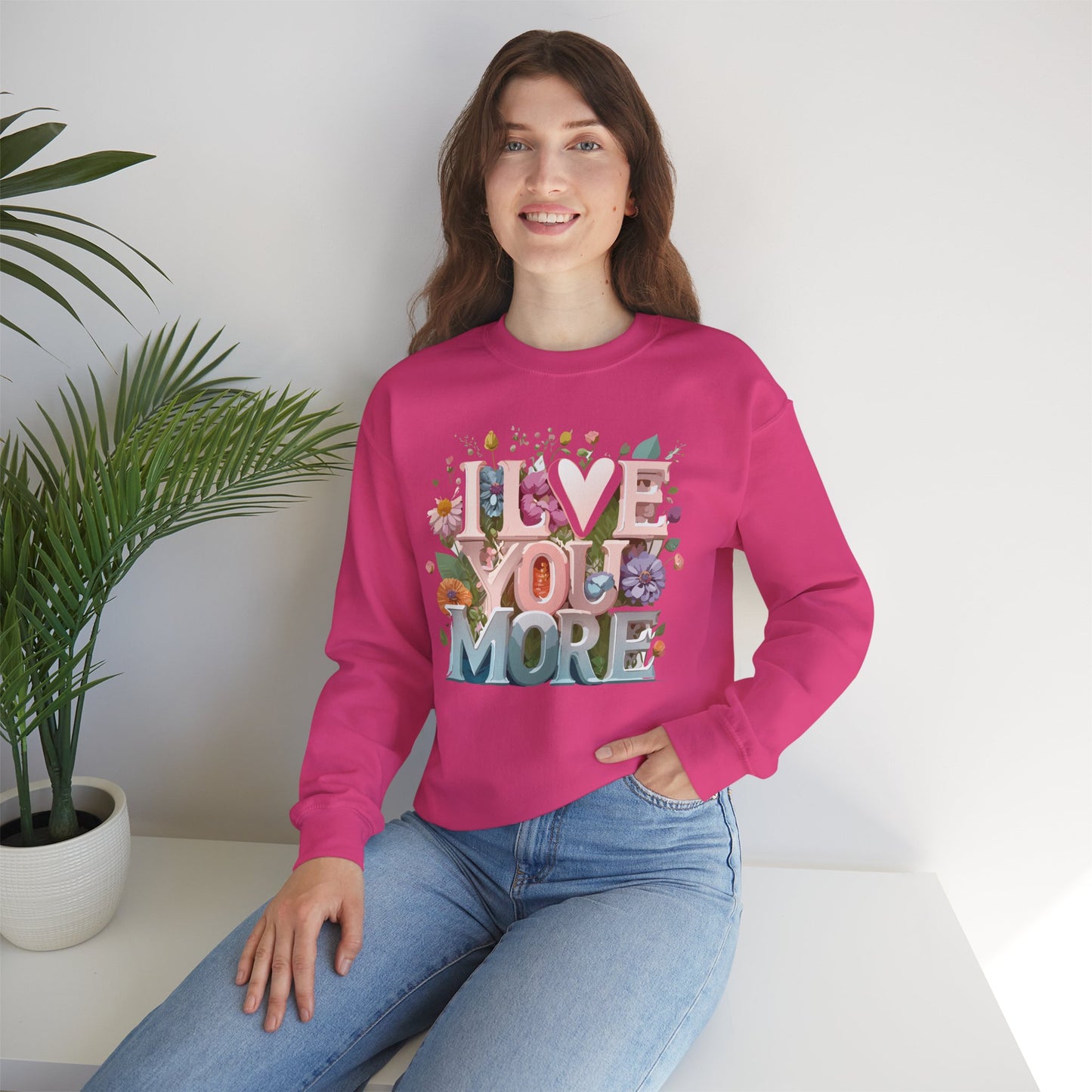 Floral Love Sweatshirt, Valentine's Day Sweatshirt, Love Flower Sweatshirt