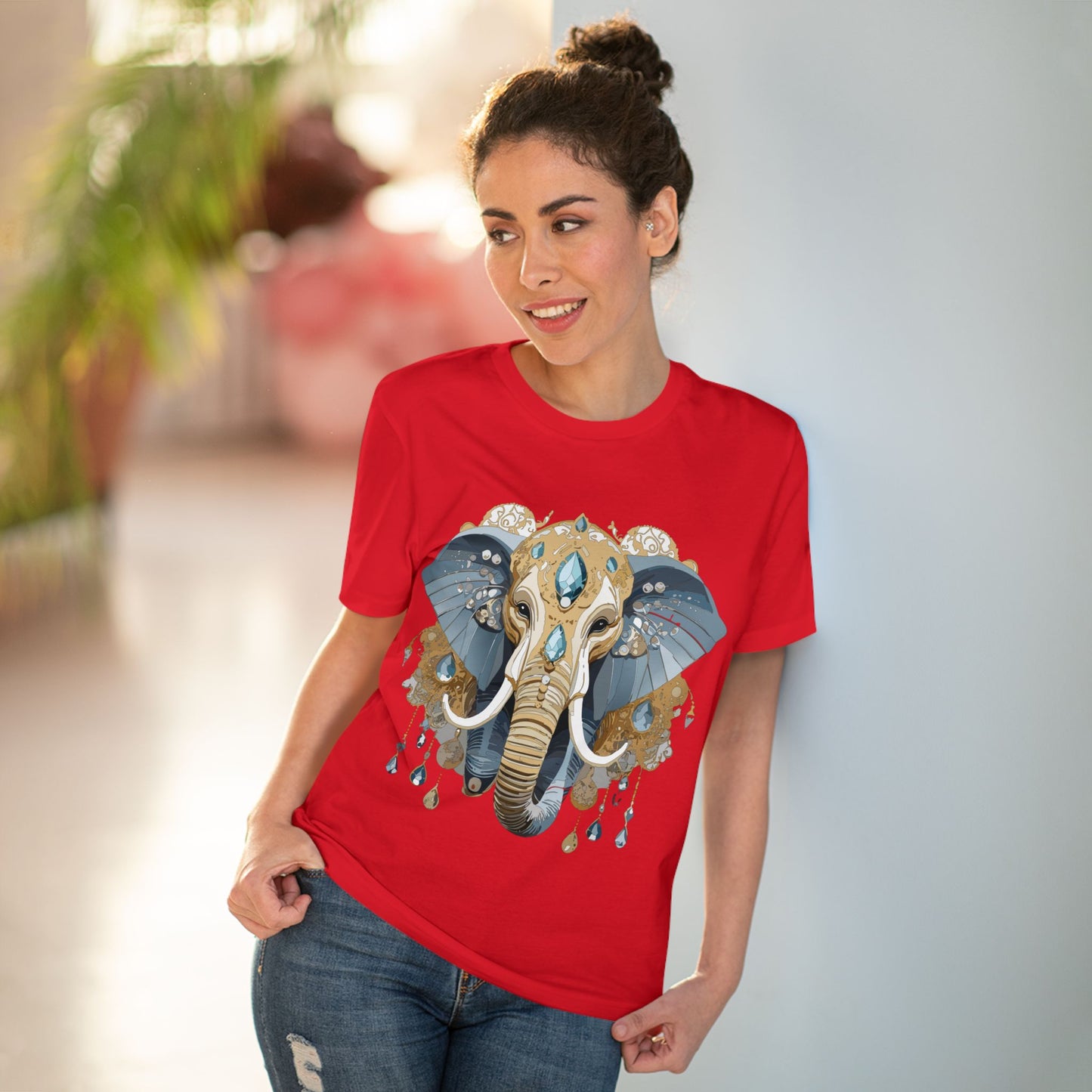 Organic T-shirt with Animals - Elephant