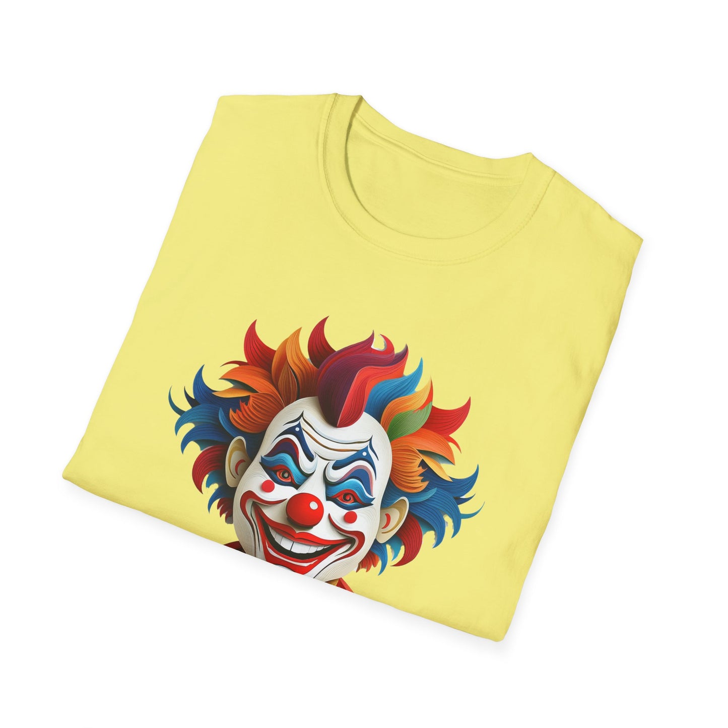 Clown Shirt, T Shirt with Clown, Funny Man Shirt, Tee Shirt with Funny Man, Circus Shirt, Shirt with Circus, Scary Man Shirt, Shirt with Scary Man