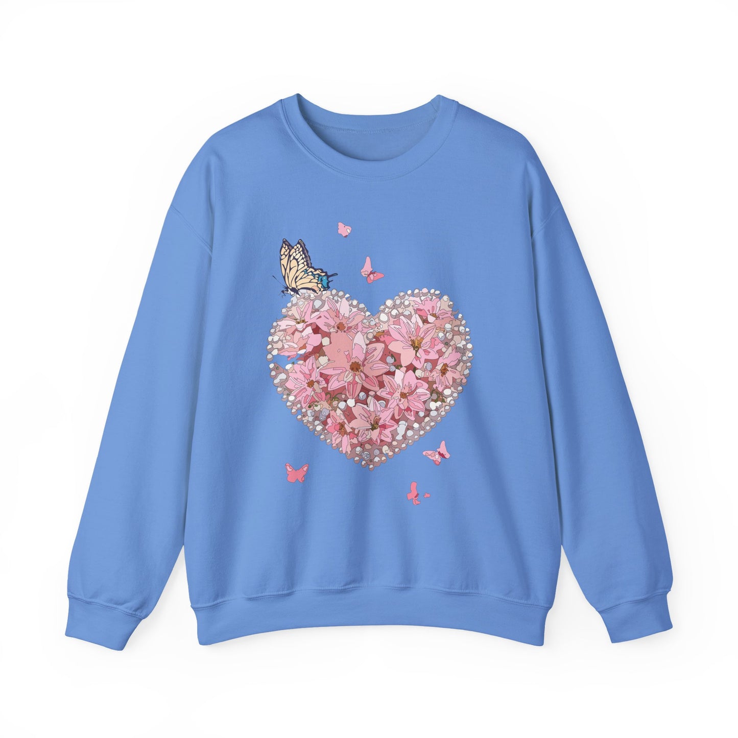 Floral Heart Sweatshirt, Floral Love Sweatshirt, Valentine's Day Sweatshirt, Heart Floral Sweatshirt