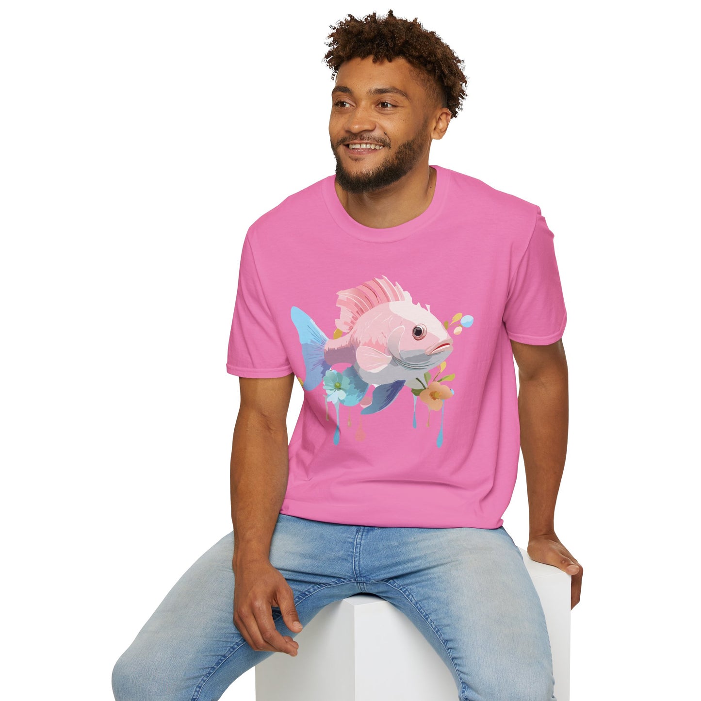 Fish Art Design Shirt, T Shirt with Fish, Graphic Shirt, Tee Shirt with Graphic Design, Shirt with Fish Graphic Art