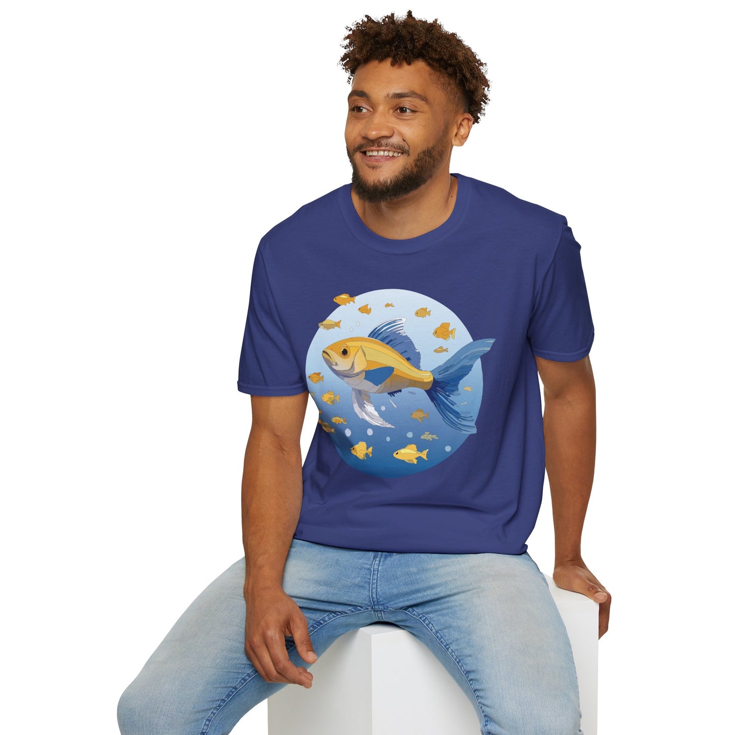 Fish Art Design Shirt, T Shirt with Fish, Graphic Shirt, Tee Shirt with Graphic Design, Shirt with Fish Graphic Art