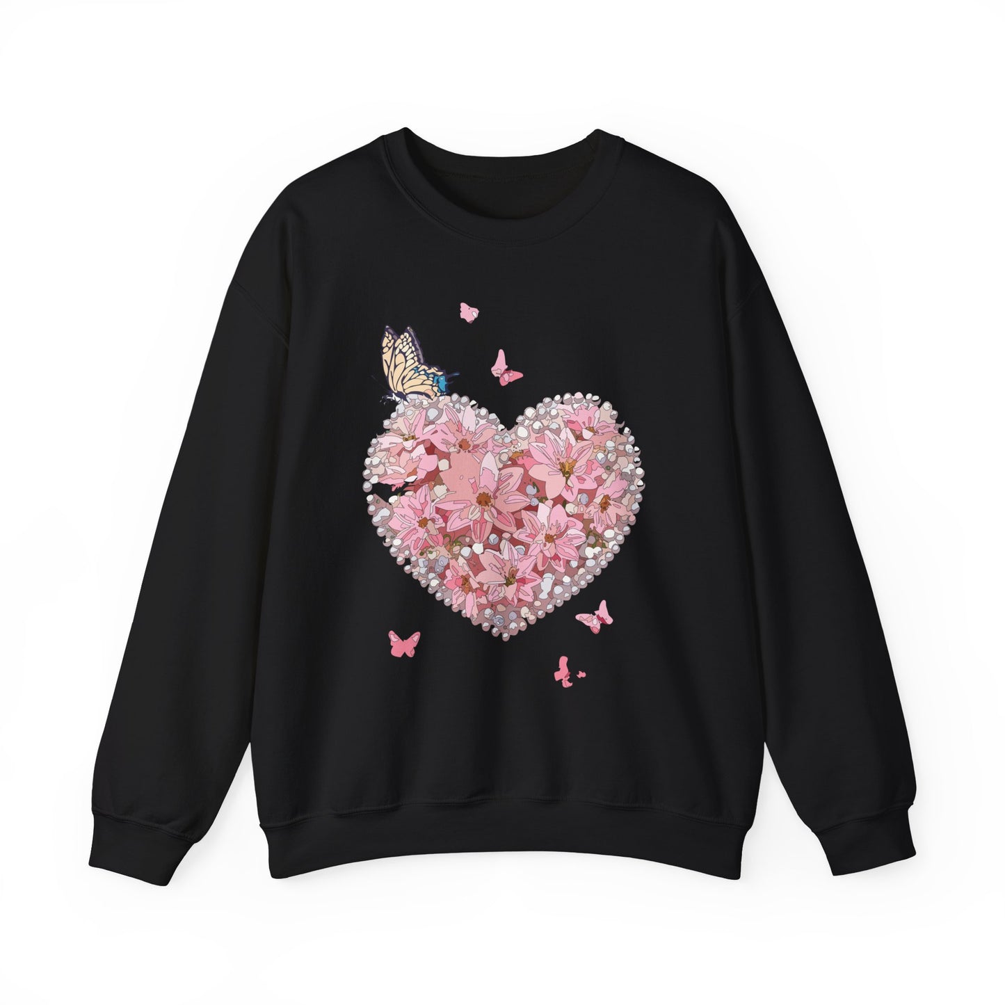 Floral Heart Sweatshirt, Floral Love Sweatshirt, Valentine's Day Sweatshirt, Heart Floral Sweatshirt